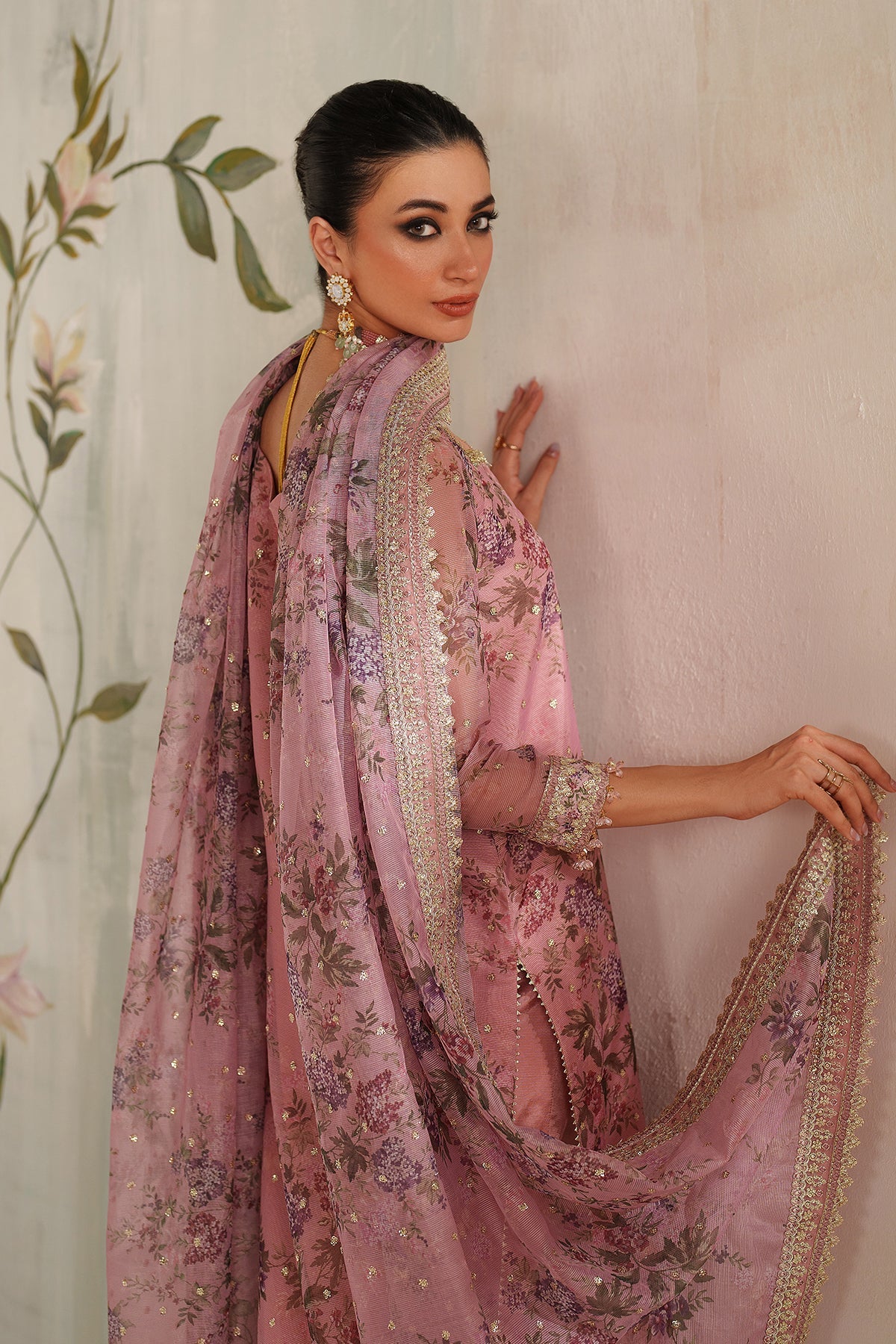 EMBROIDERED COTTON NET SF-4374