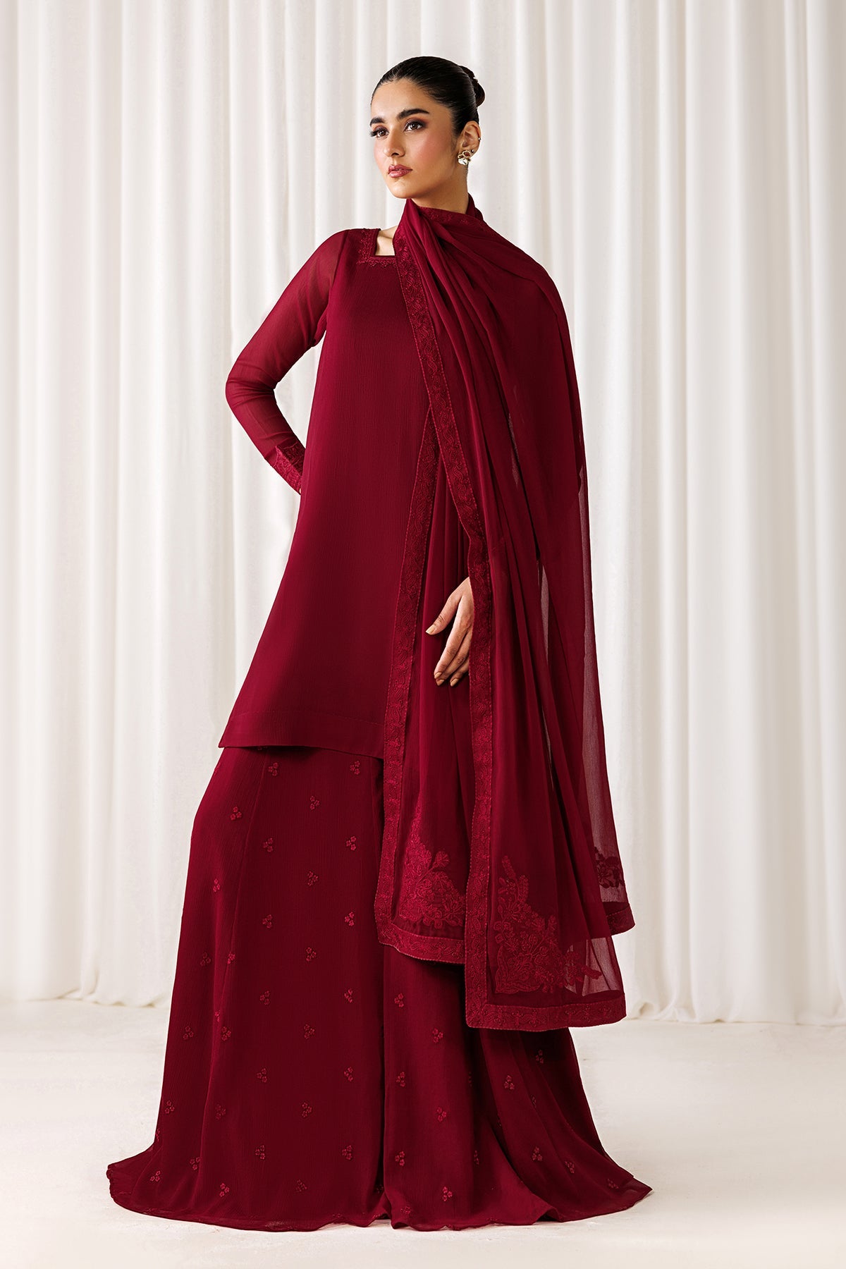 PLAIN CHIFFON DUPATTA-107