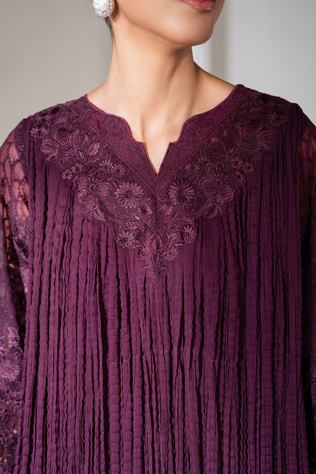 EMBROIDERED CHIFFON PR-1102