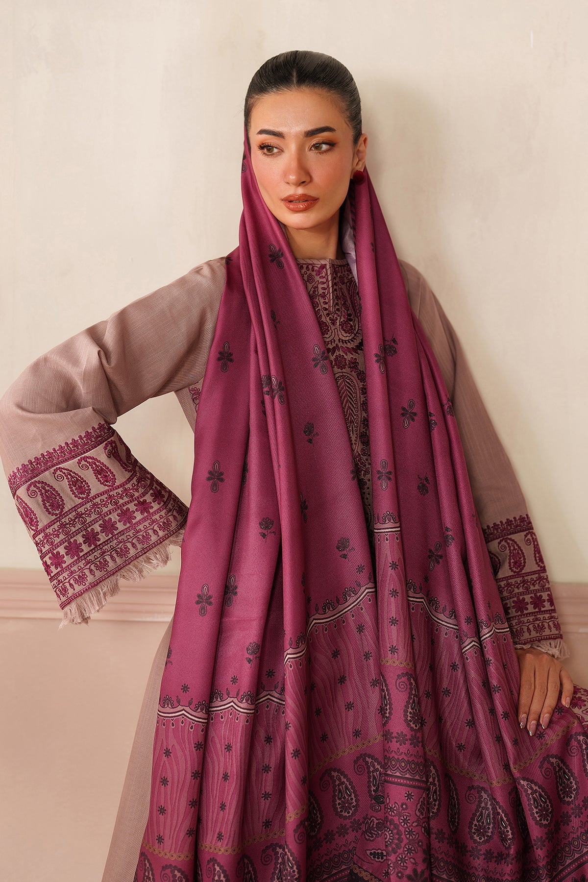 EMBROIDERED KHADDAR UF-4353