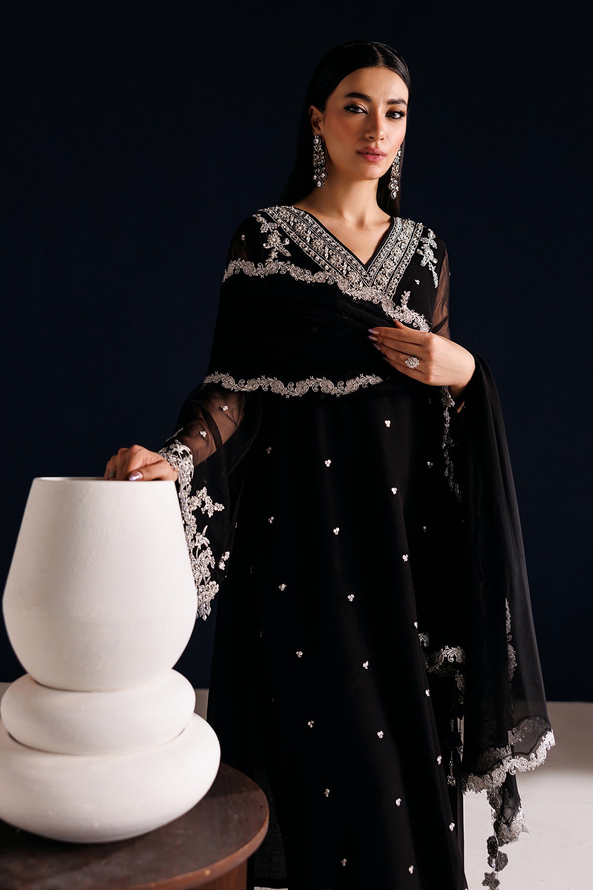 EMBROIDERED CHIFFON PR-1318