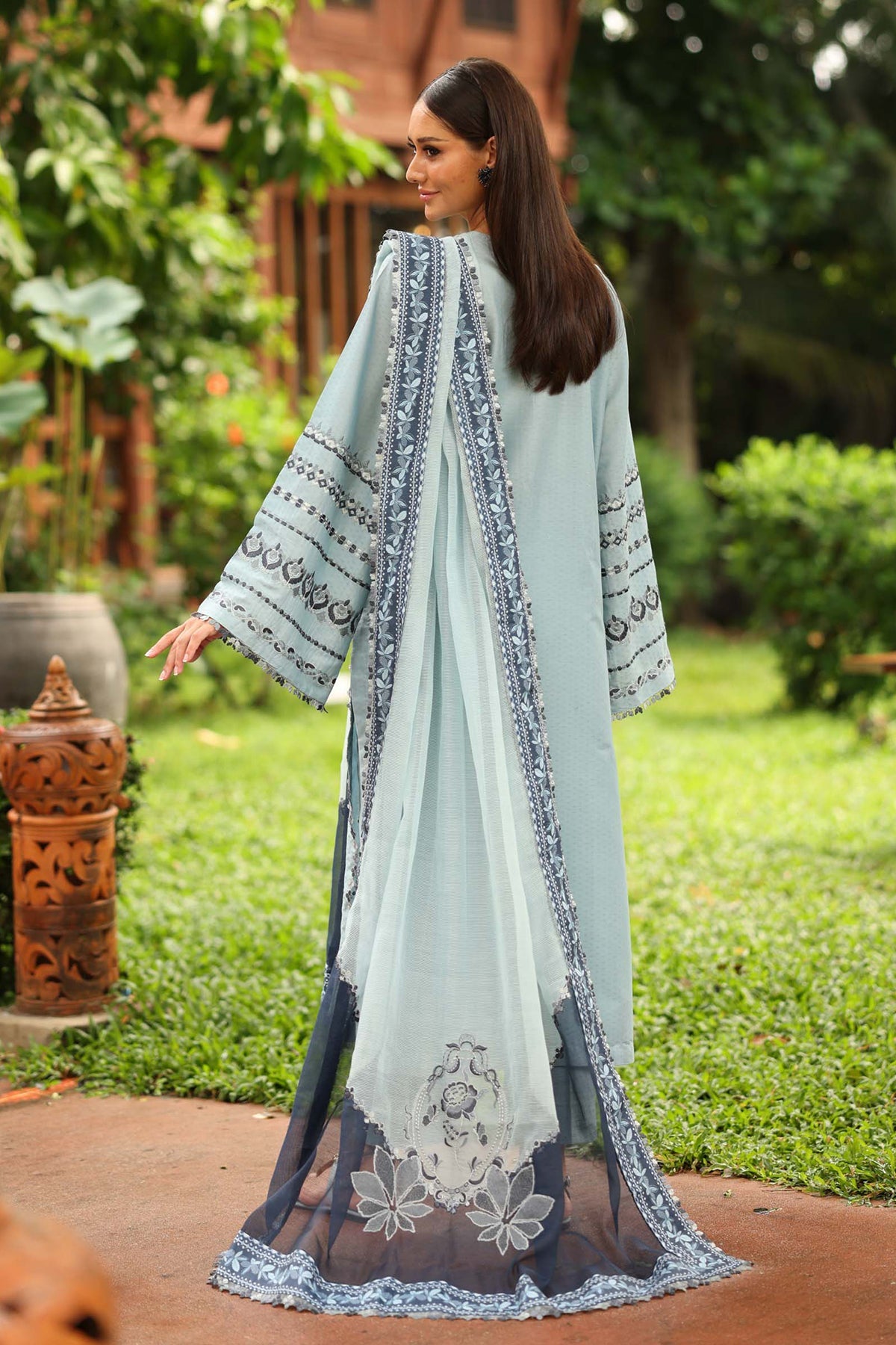 EMBROIDERED JACQUARD LAWN SF-4247