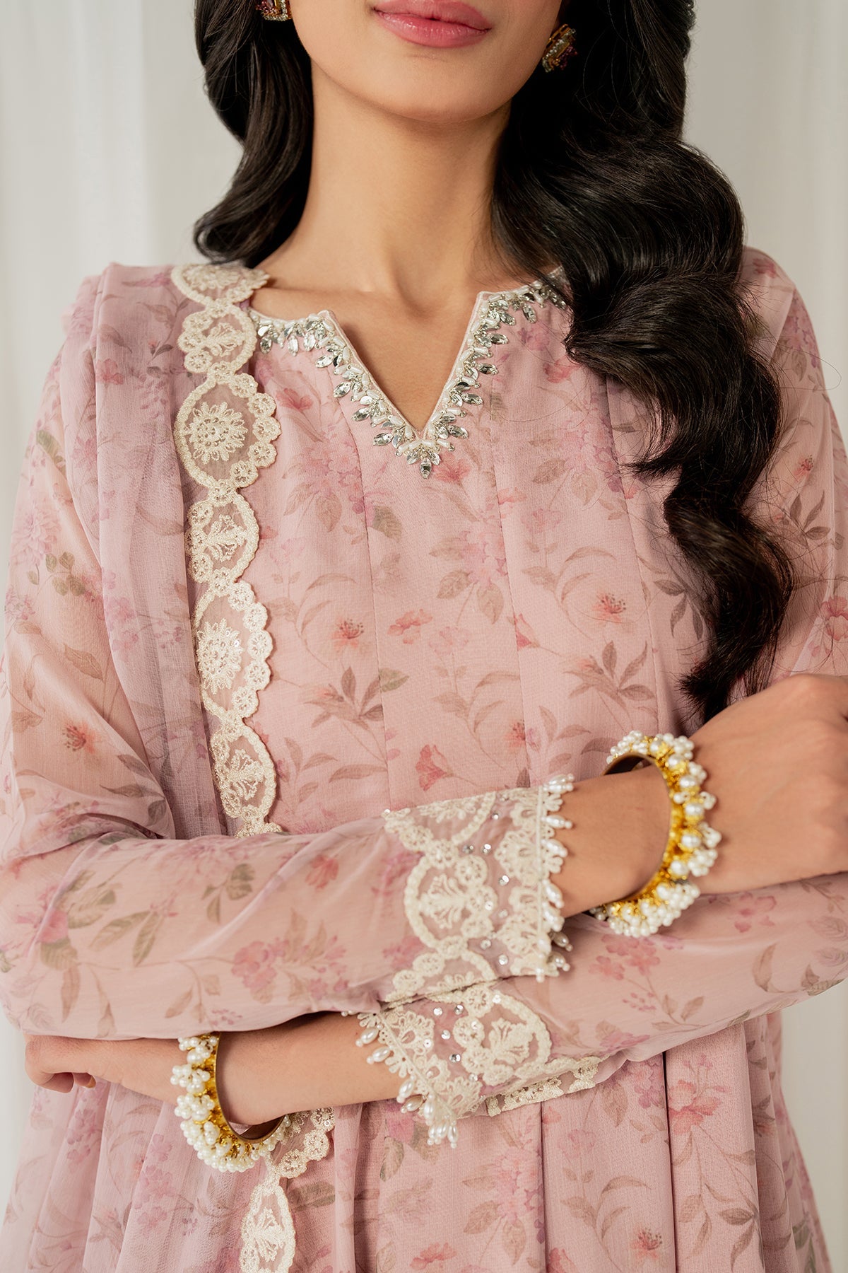 EMBROIDERED CHIFFON PR-1092