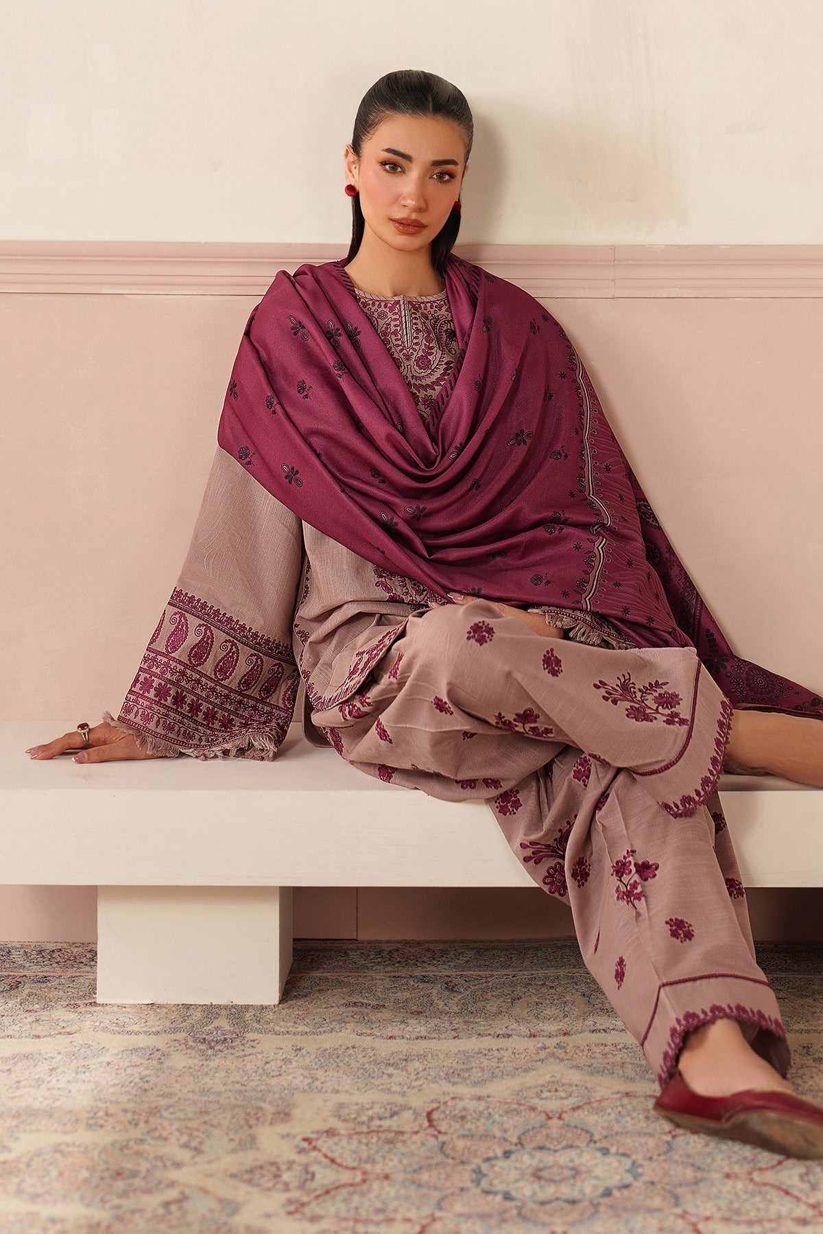 EMBROIDERED KHADDAR UF-4353