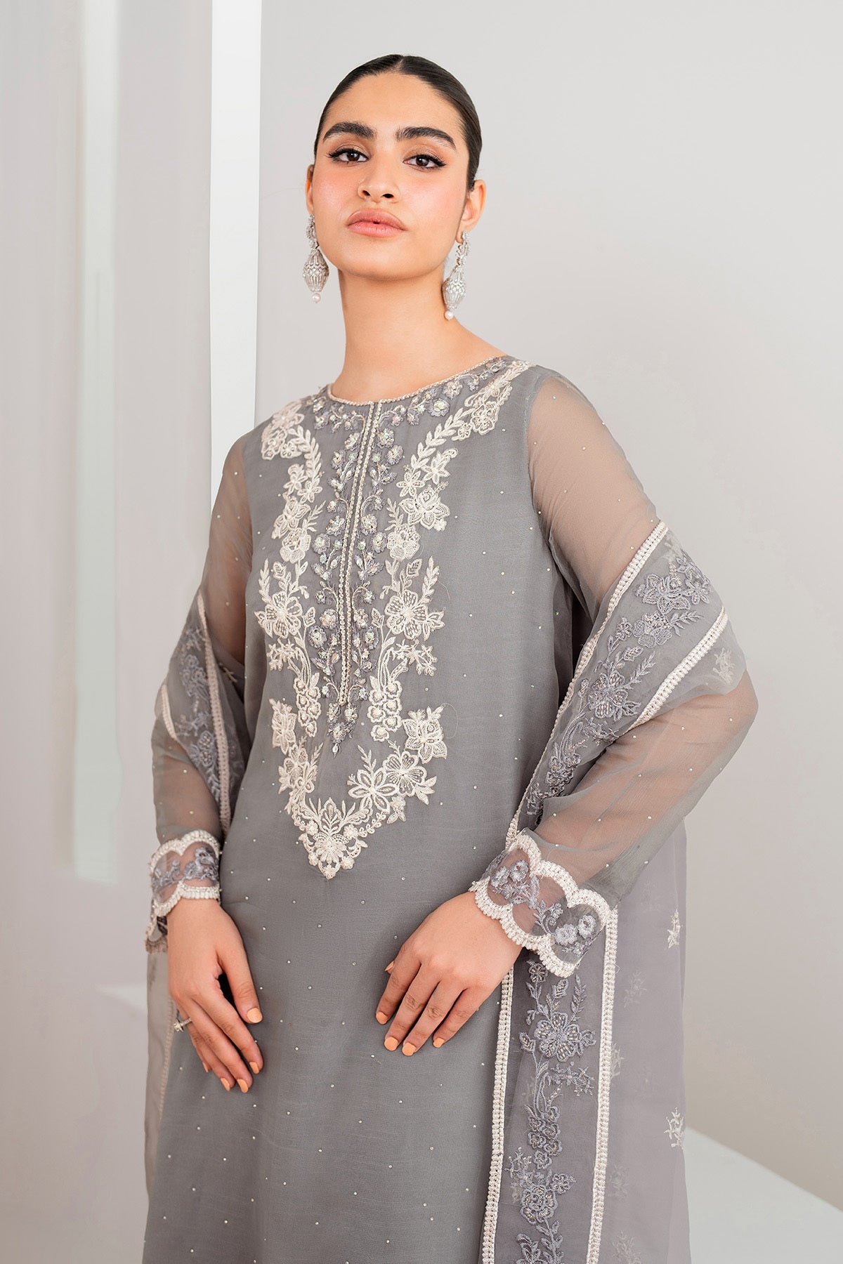 EMBROIDERED CHIFFON PR-991