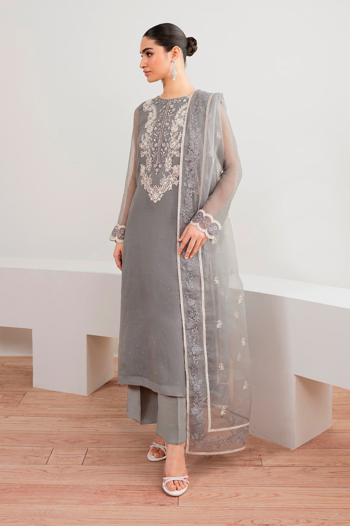 EMBROIDERED CHIFFON PR-991