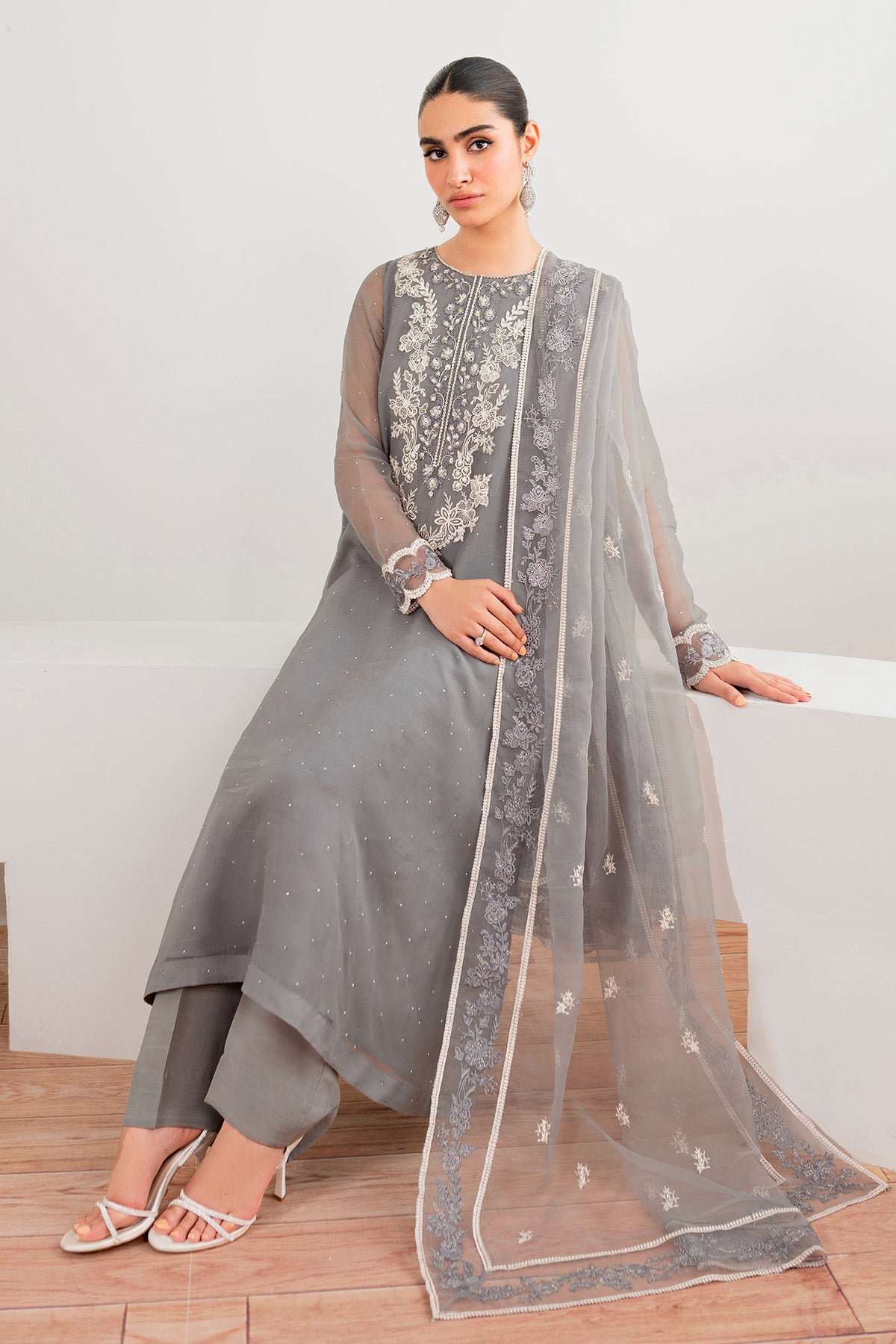 EMBROIDERED CHIFFON PR-991