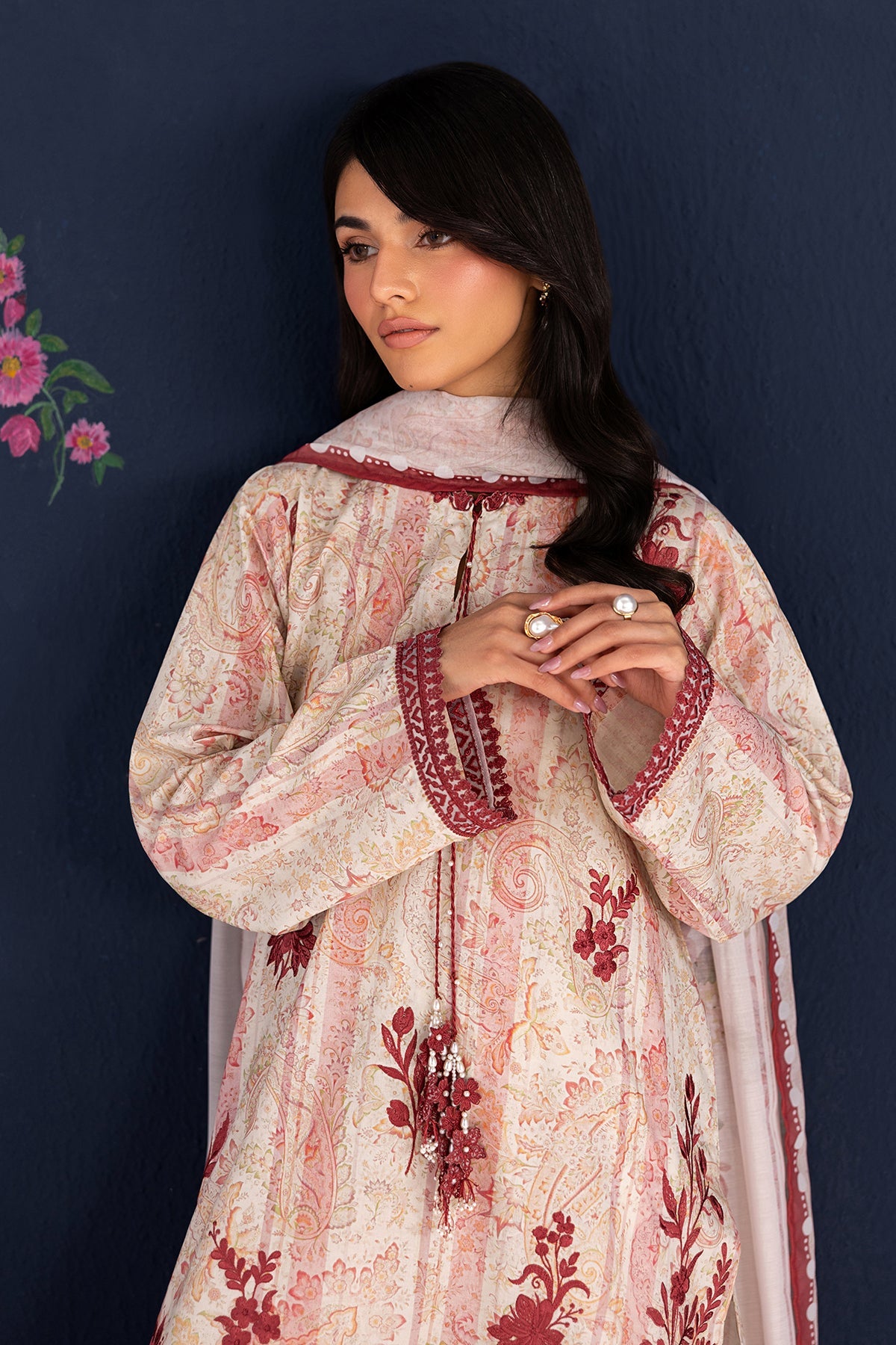 EMBROIDERED LAWN SF-4457