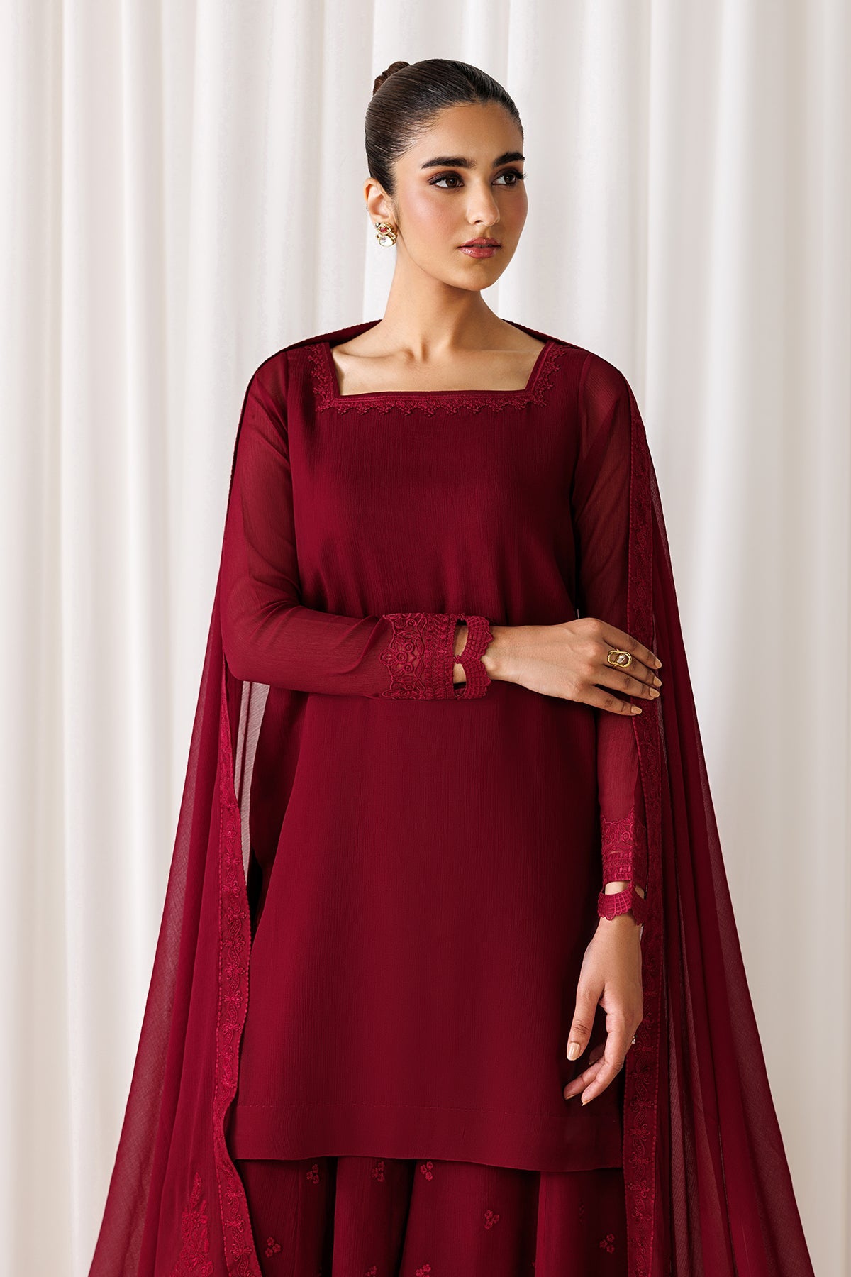 PLAIN CHIFFON DUPATTA-107