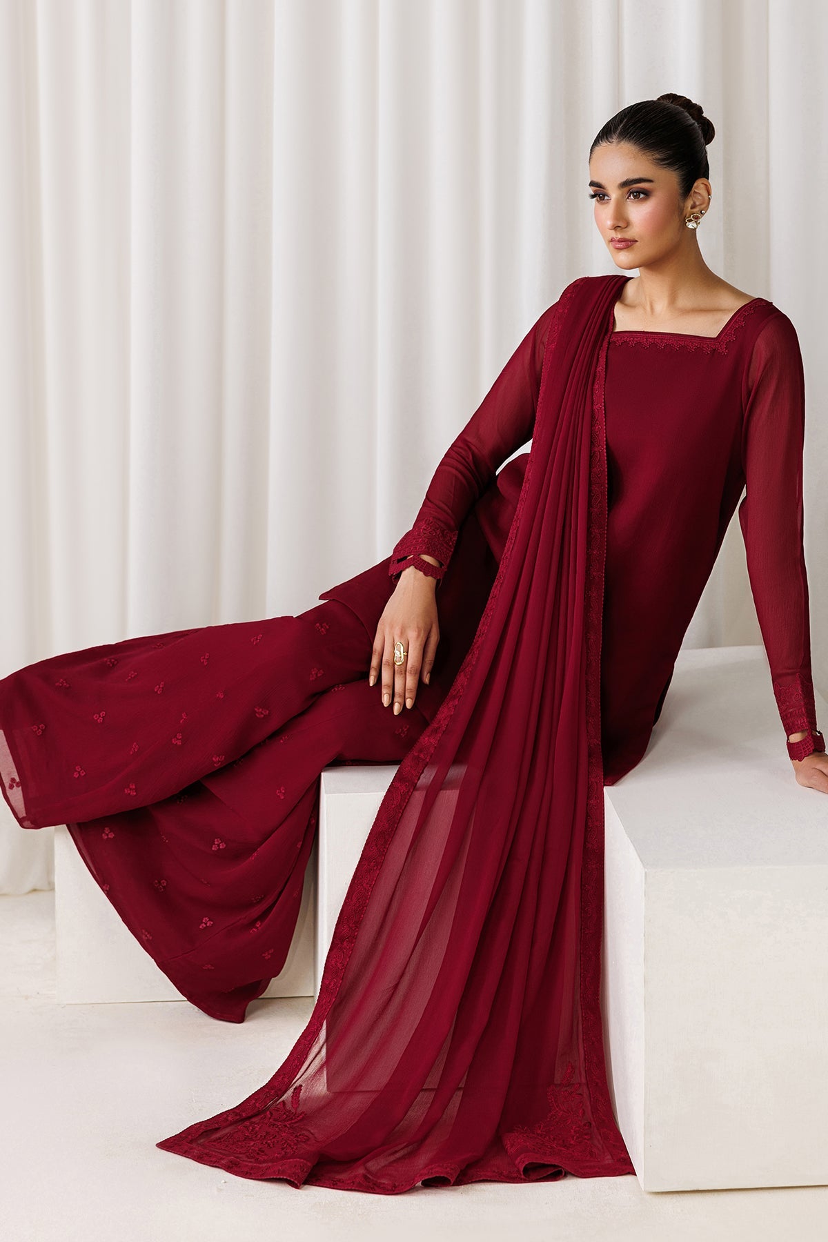 PLAIN CHIFFON DUPATTA-107