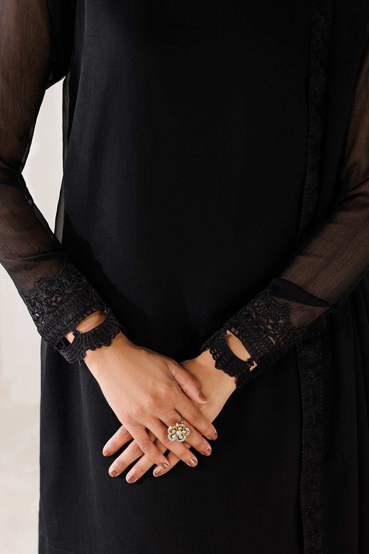 EMBROIDERED CHIFFON EN-1306