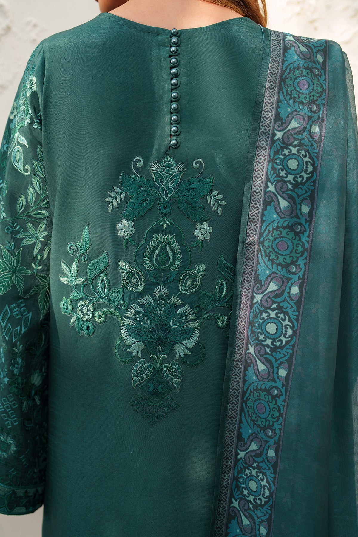EMBROIDERED RAW SILK SF-4383