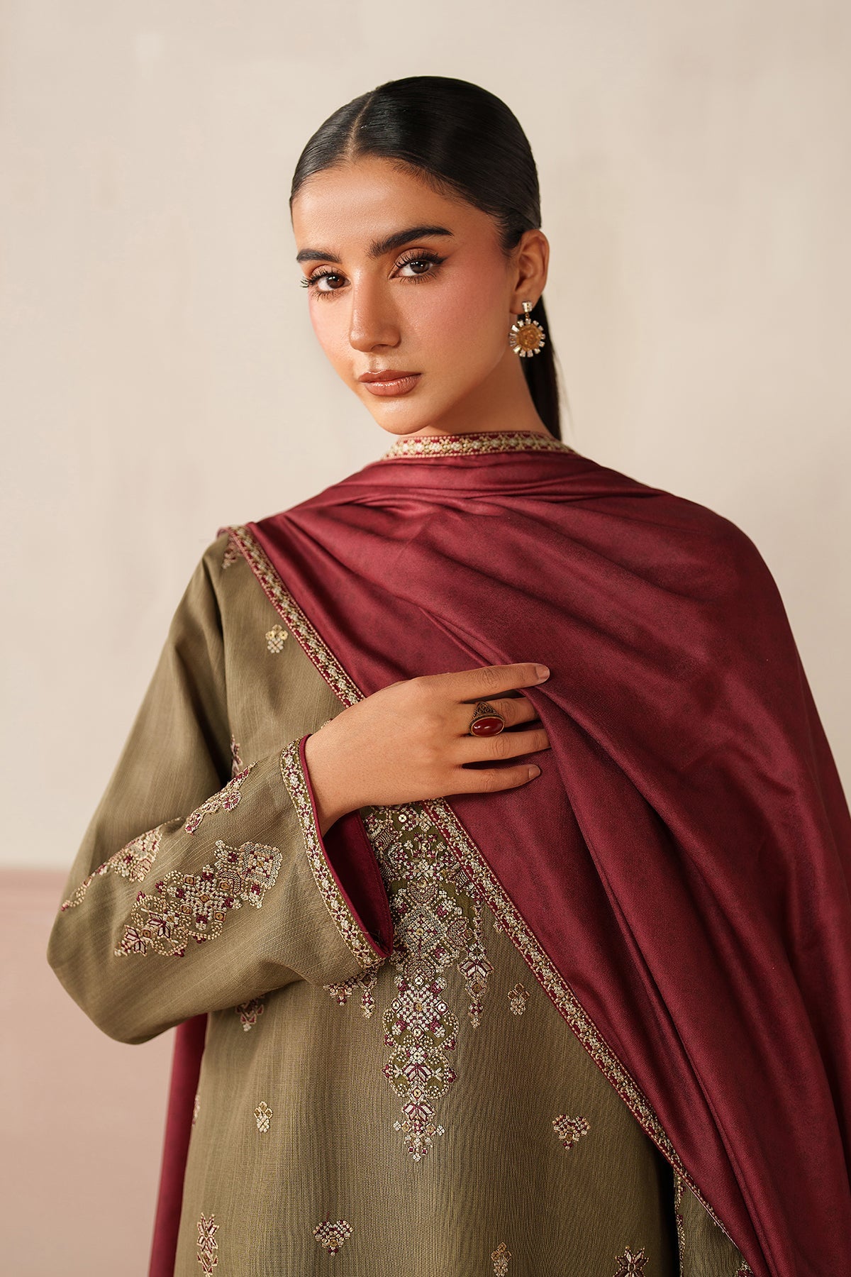 EMBROIDERED KHADDAR UF-4354