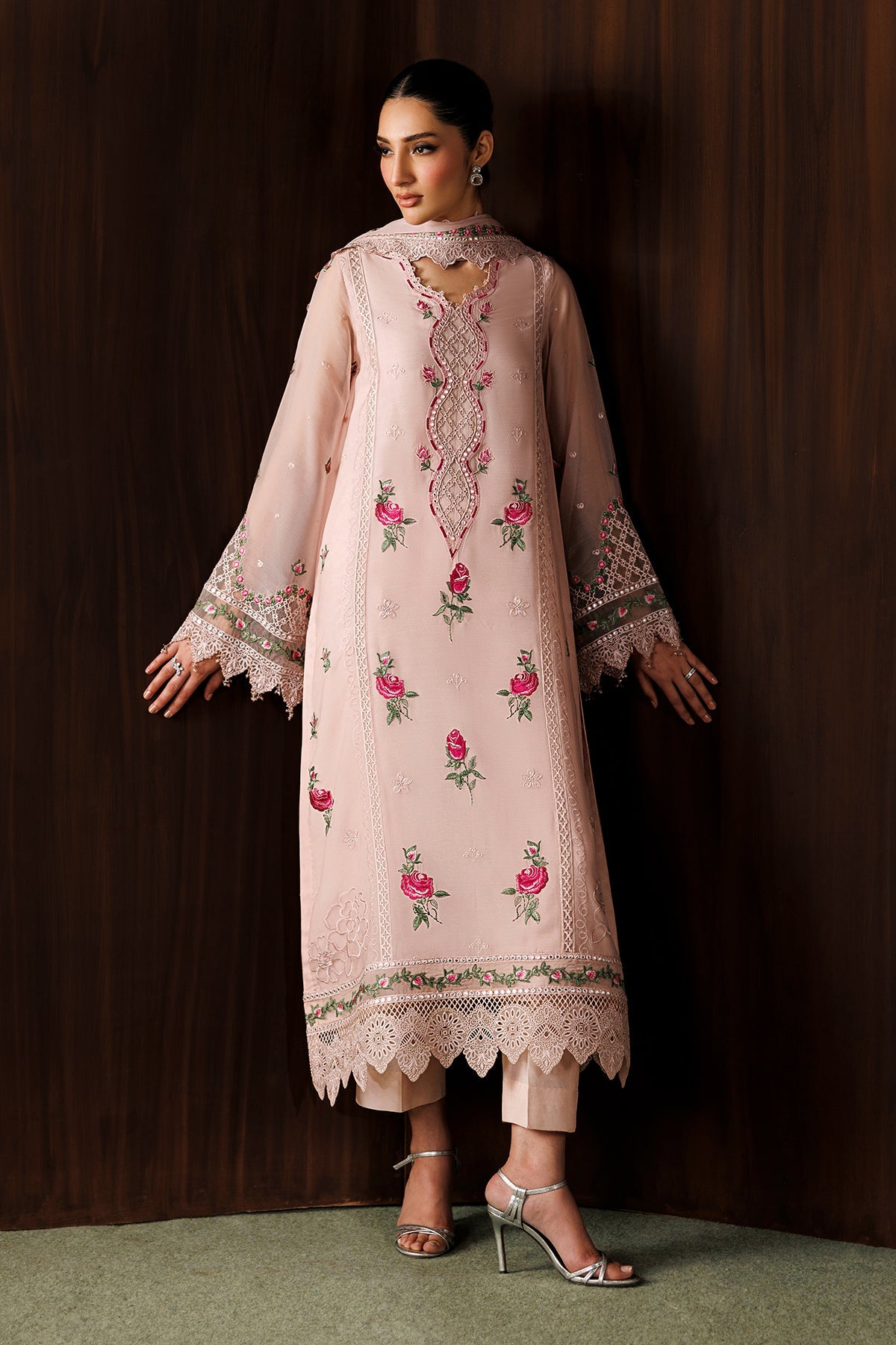 EMBROIDERED CHIFFON UF-4439