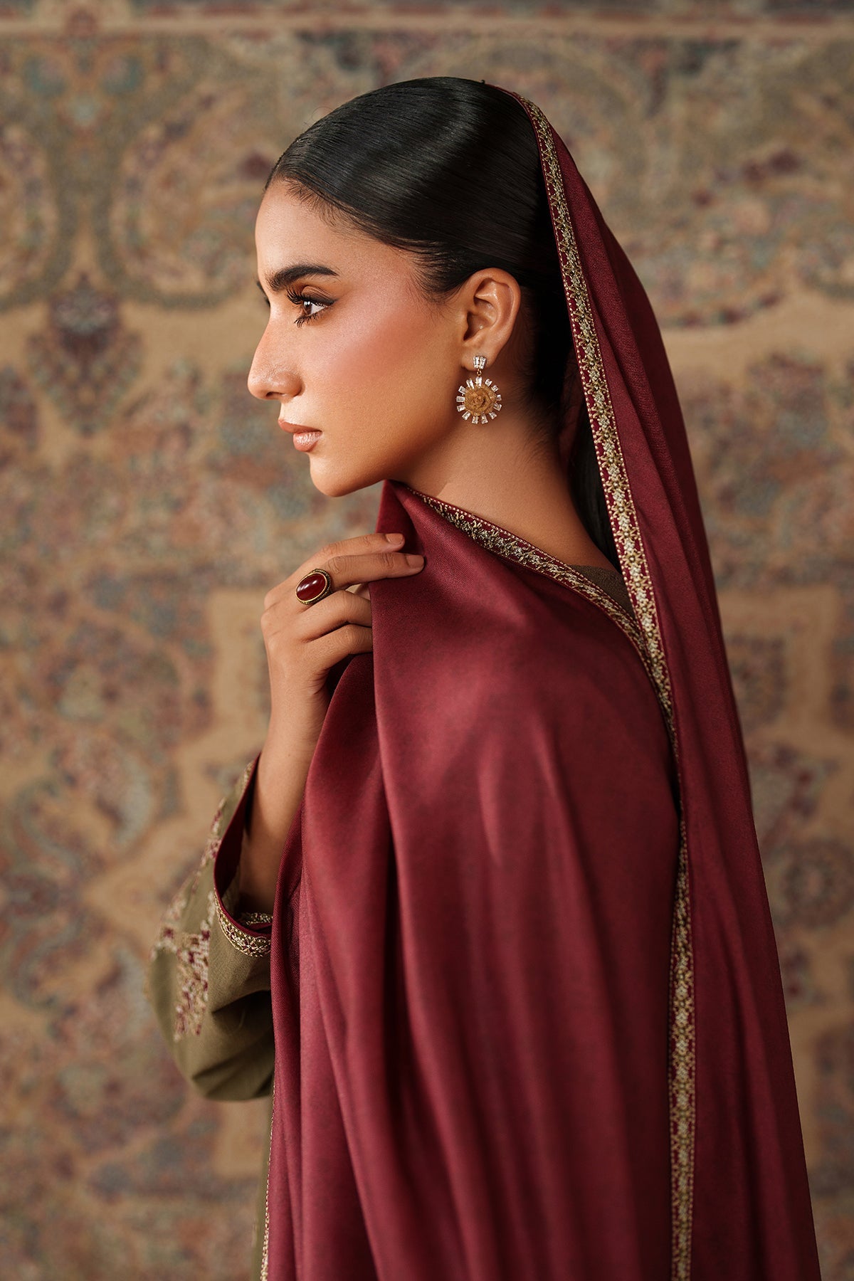 EMBROIDERED KHADDAR UF-4354