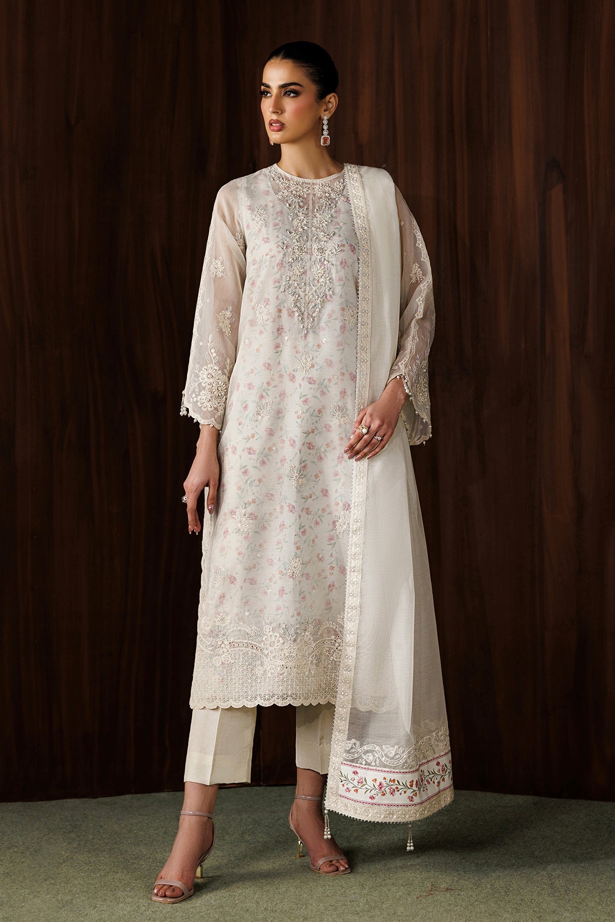 EMBROIDERED COTTON NET SF-4440
