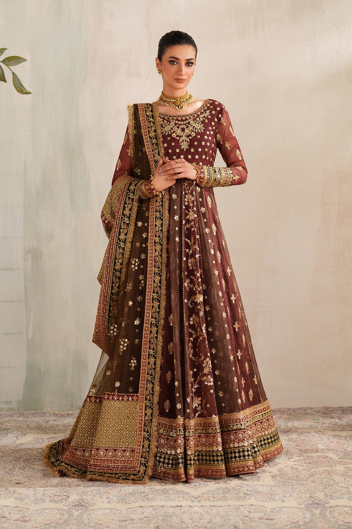 EMBROIDERED CHIFFON UF-4376