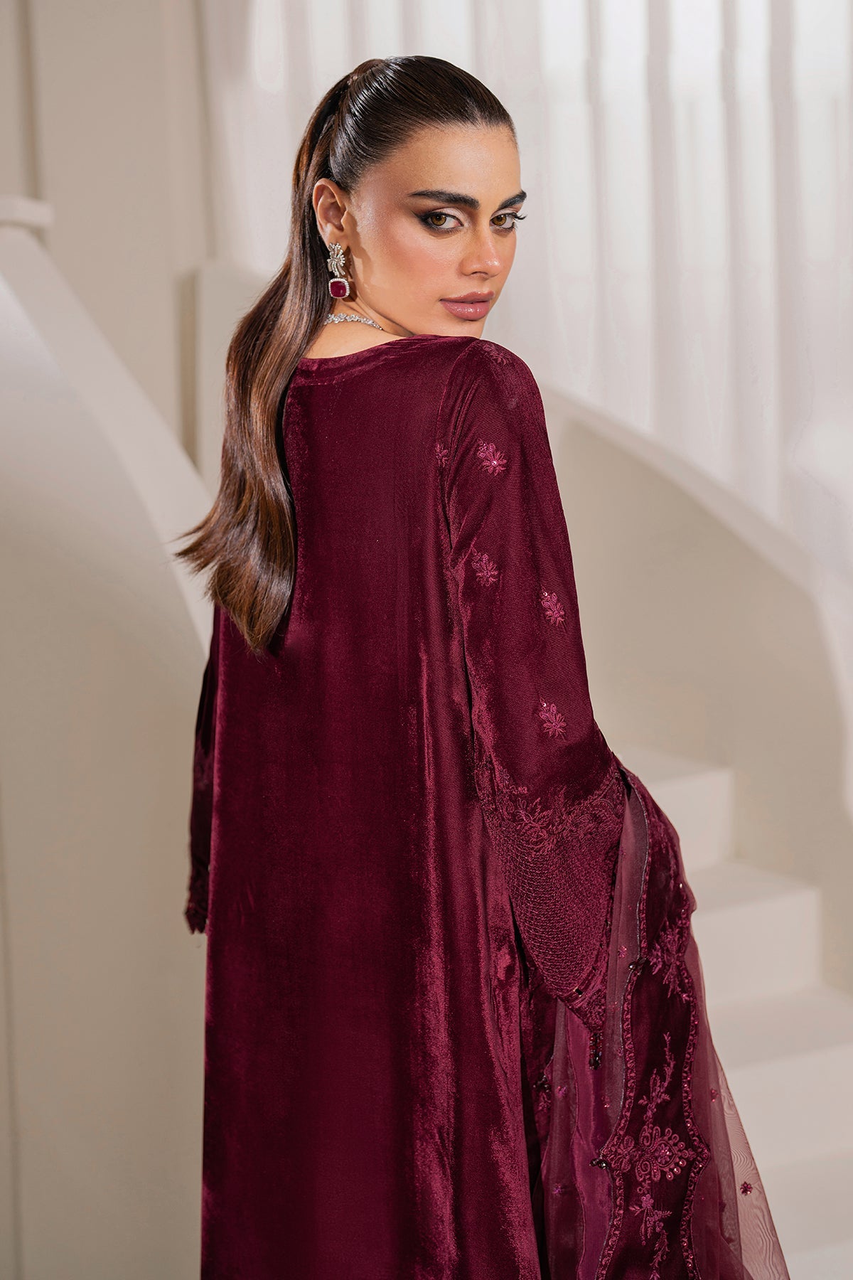 EMBROIDERED VELVET UF-758