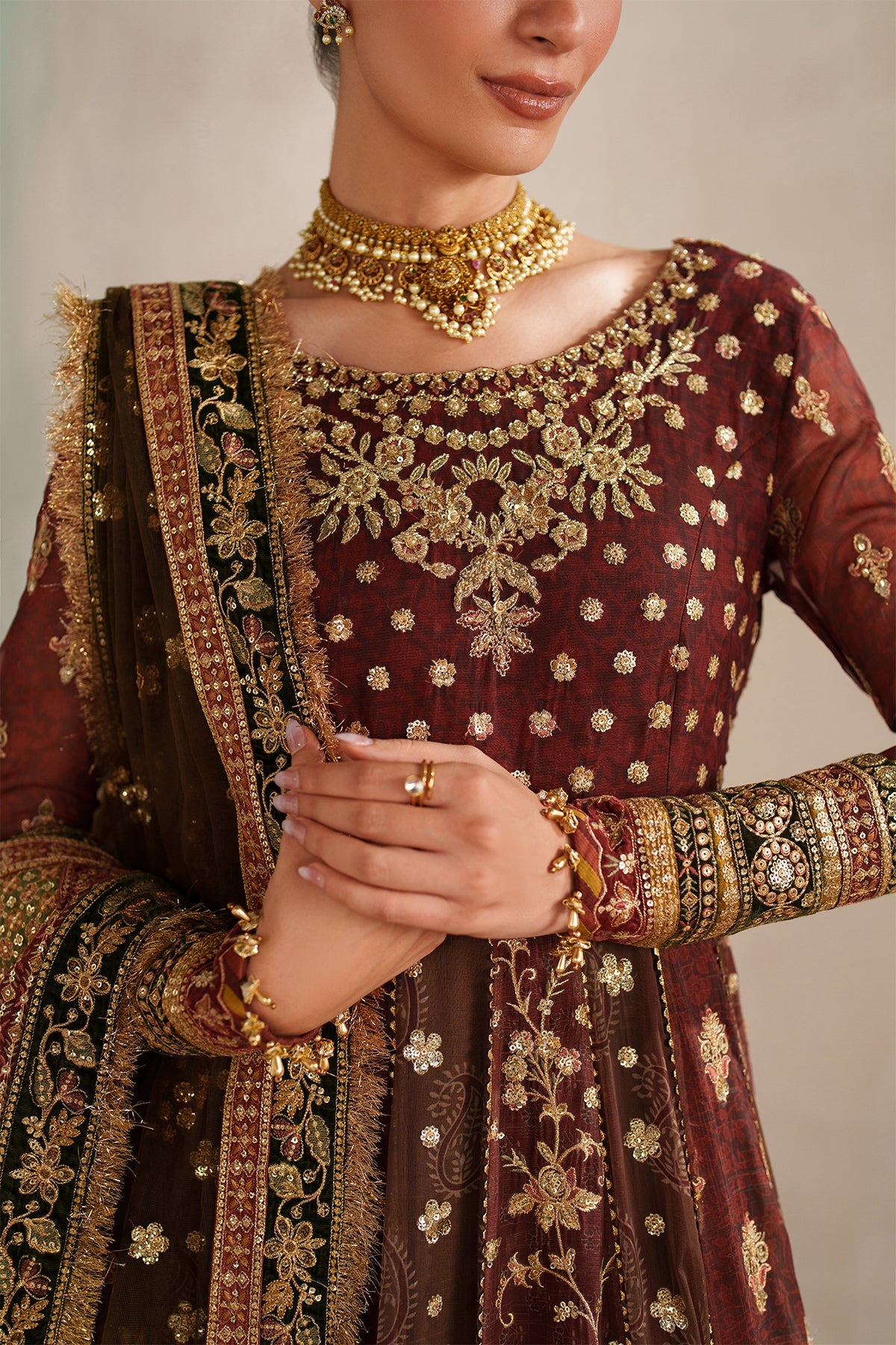 EMBROIDERED CHIFFON UF-4376