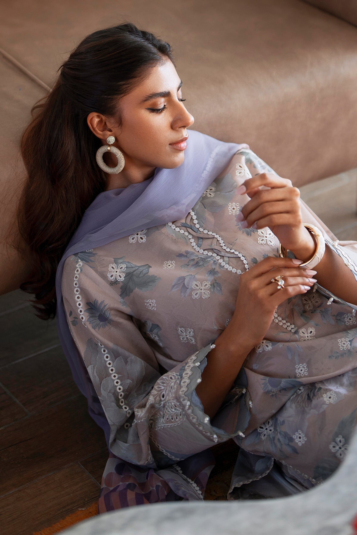 EMBROIDERED PRINTED LAWN SF-4079