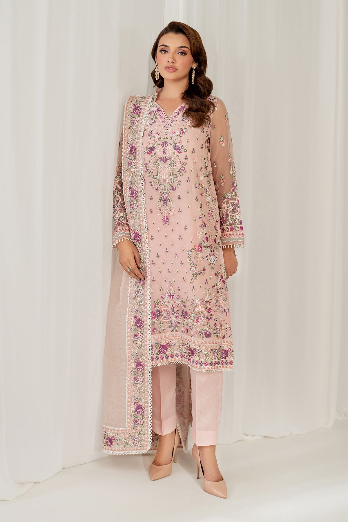 EMBROIDERED CHIFFON UF-4052