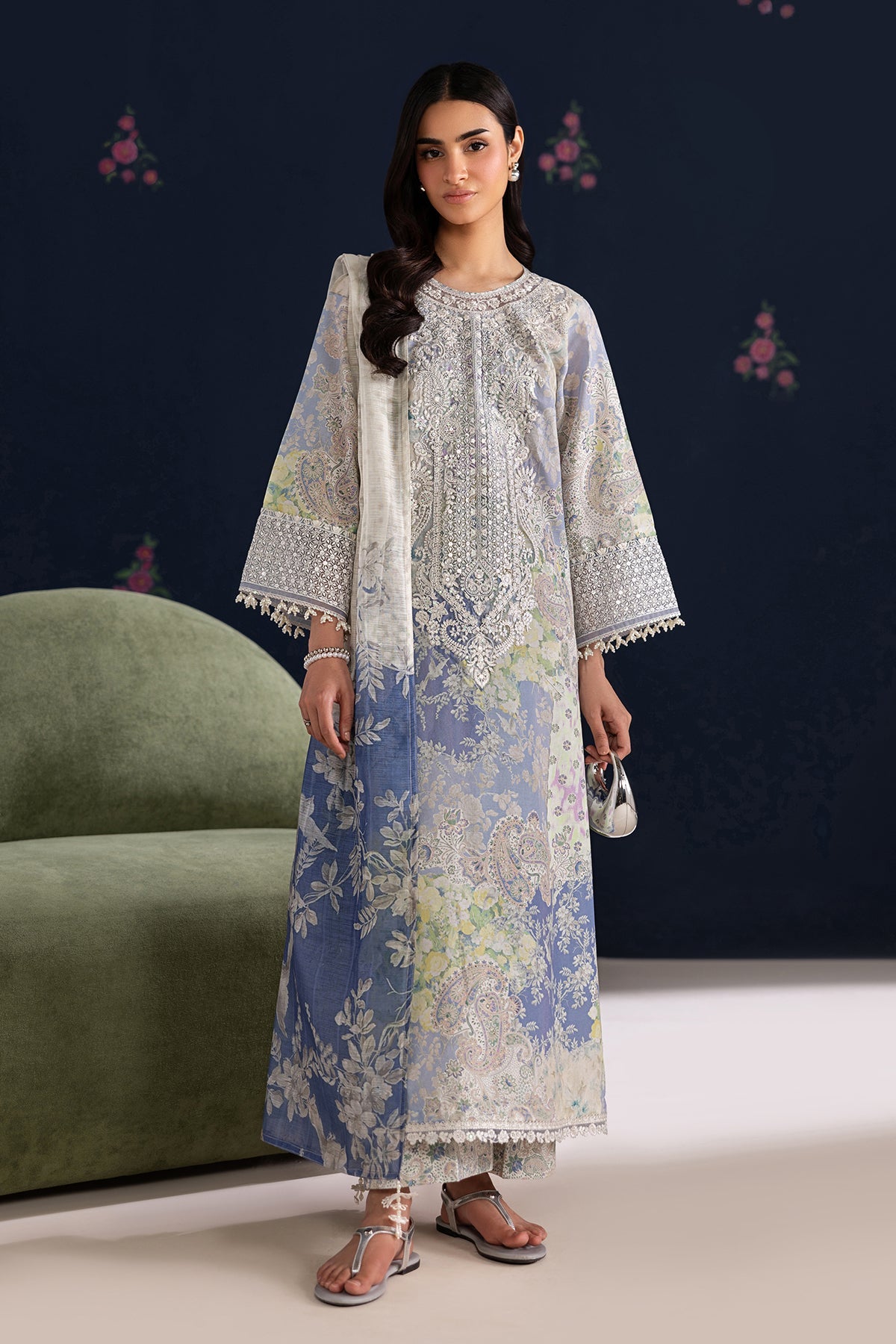 EMBROIDERED LAWN UF-4459