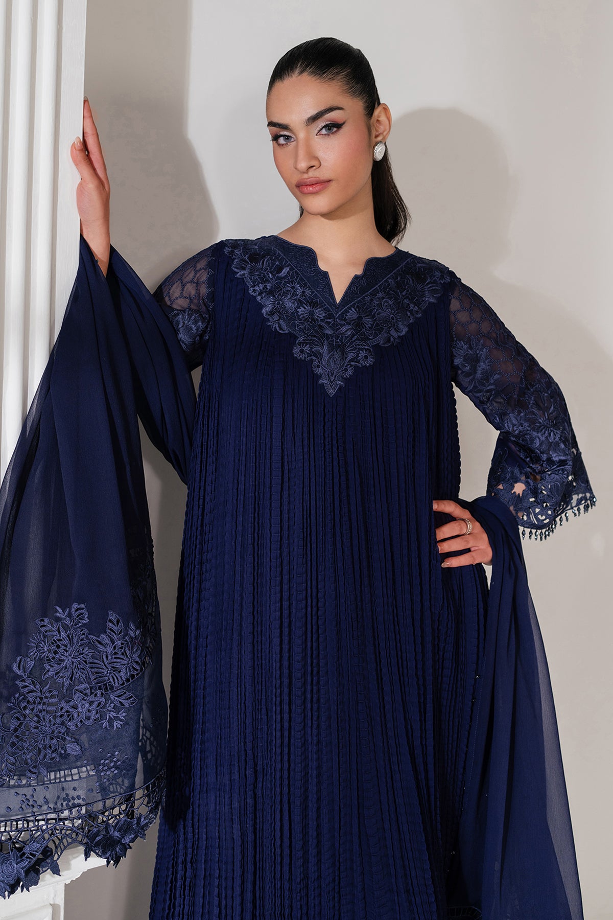 EMBROIDERED CHIFFON PR-1103