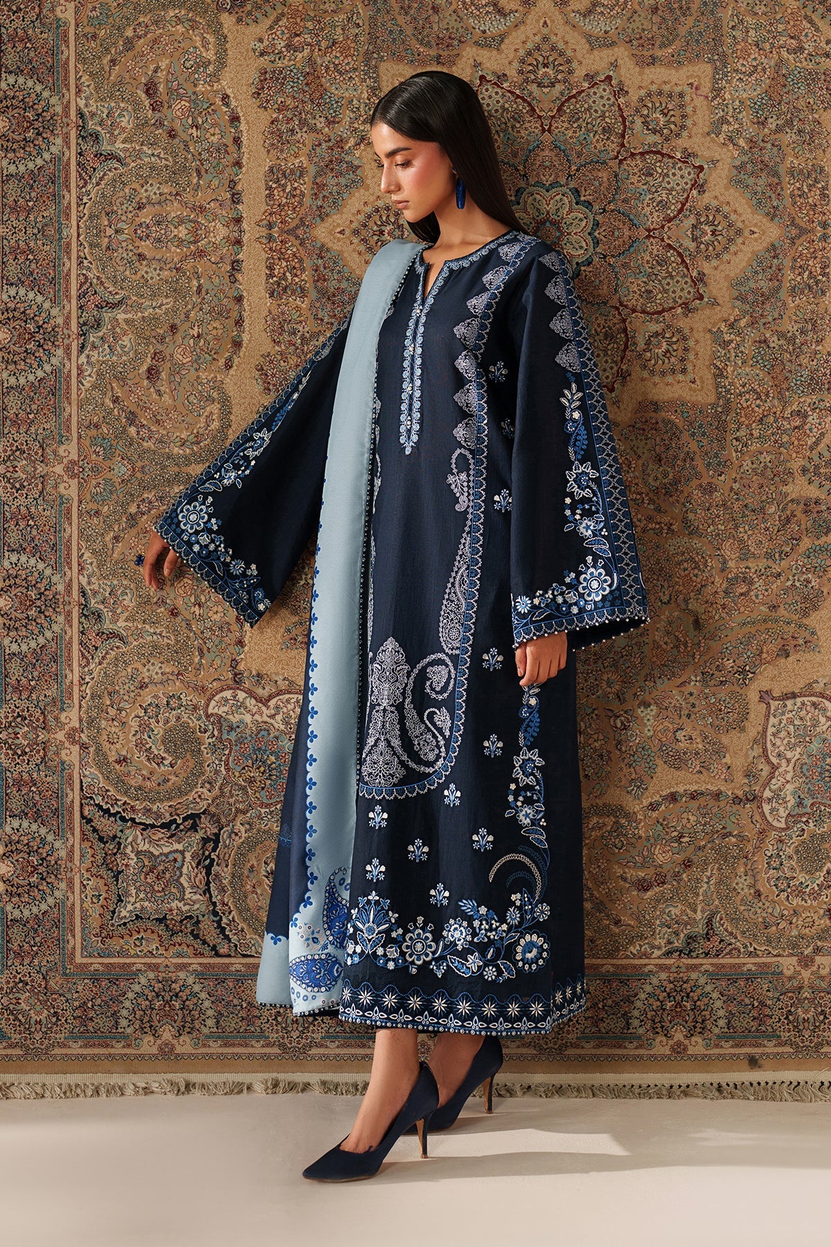 EMBROIDERED KHADDAR UF-4347
