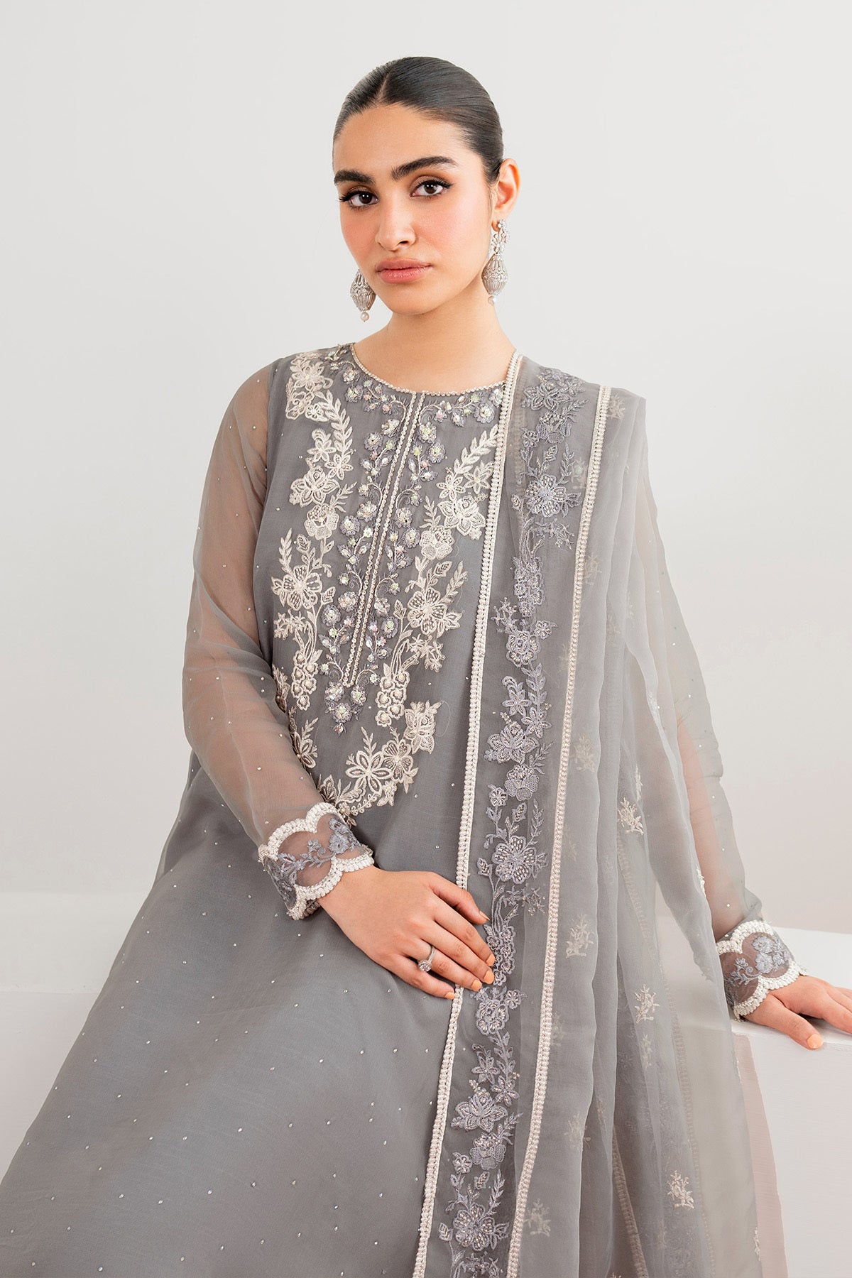 EMBROIDERED CHIFFON PR-991