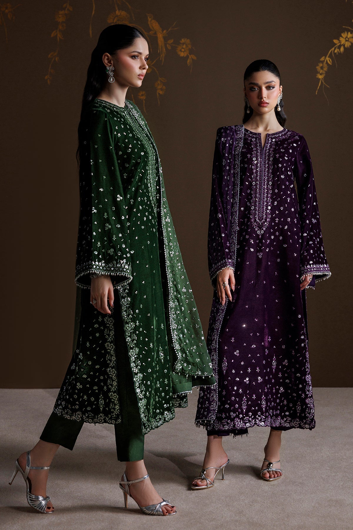 EMBROIDERED VELVET UF-4545