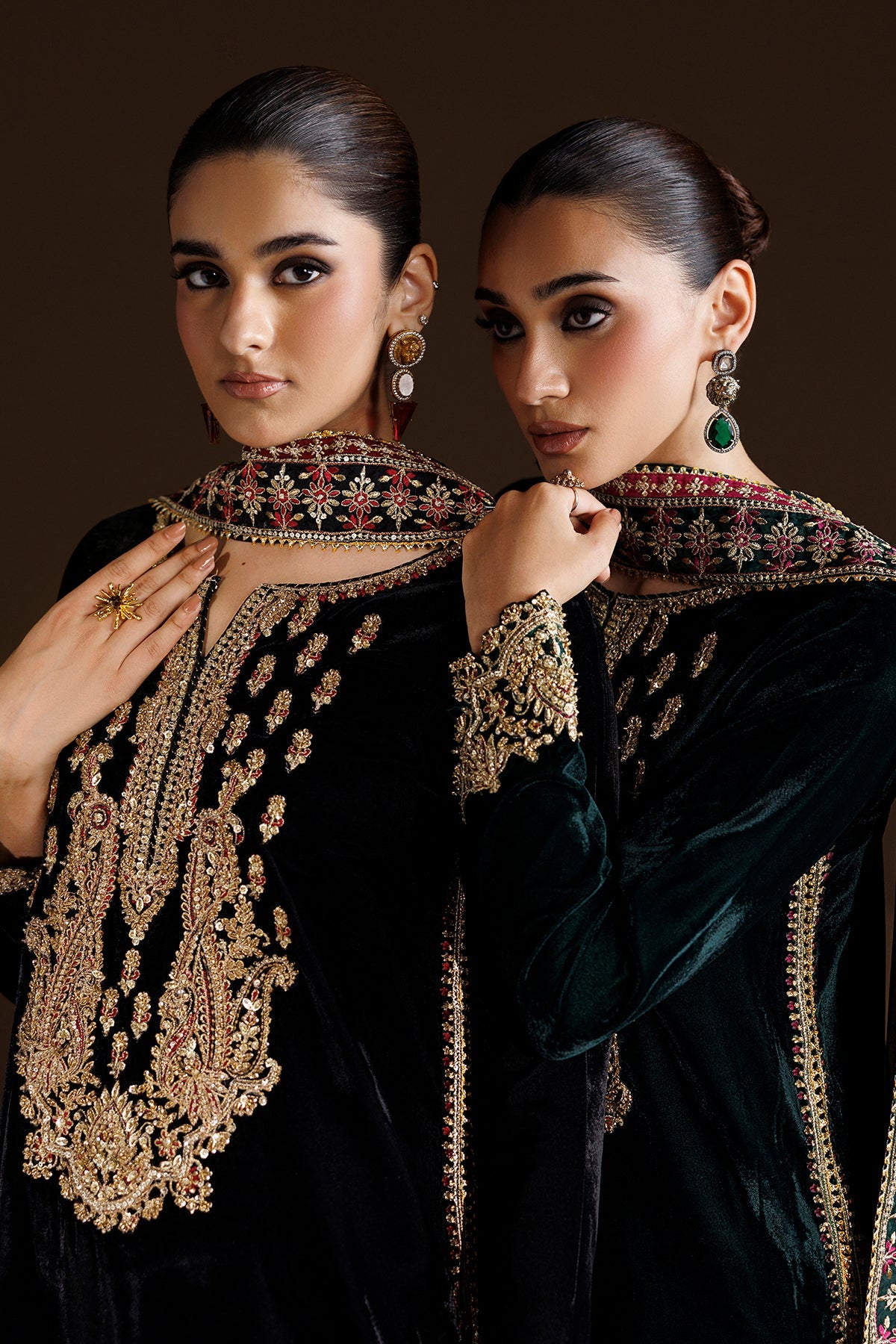 EMBROIDERED VELVET PR-1407