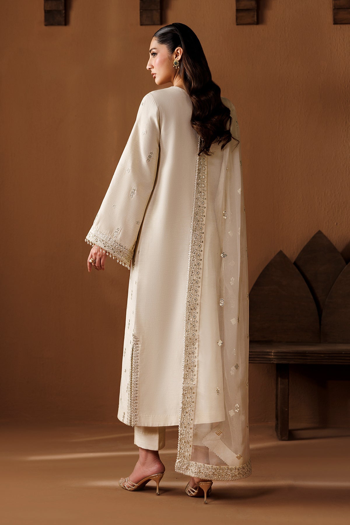 EMBROIDERED RAW SILK SF-4434