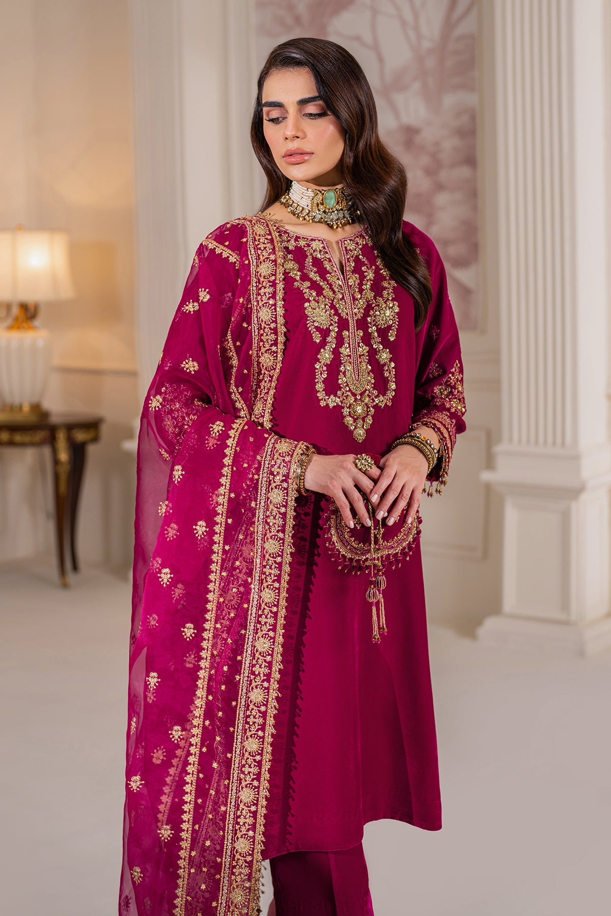 EMBROIDERED VELVET PR-1020