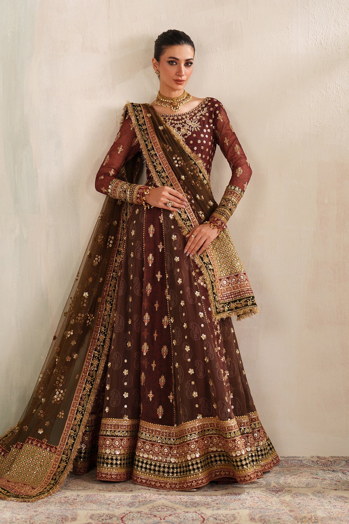 EMBROIDERED CHIFFON SF-4376