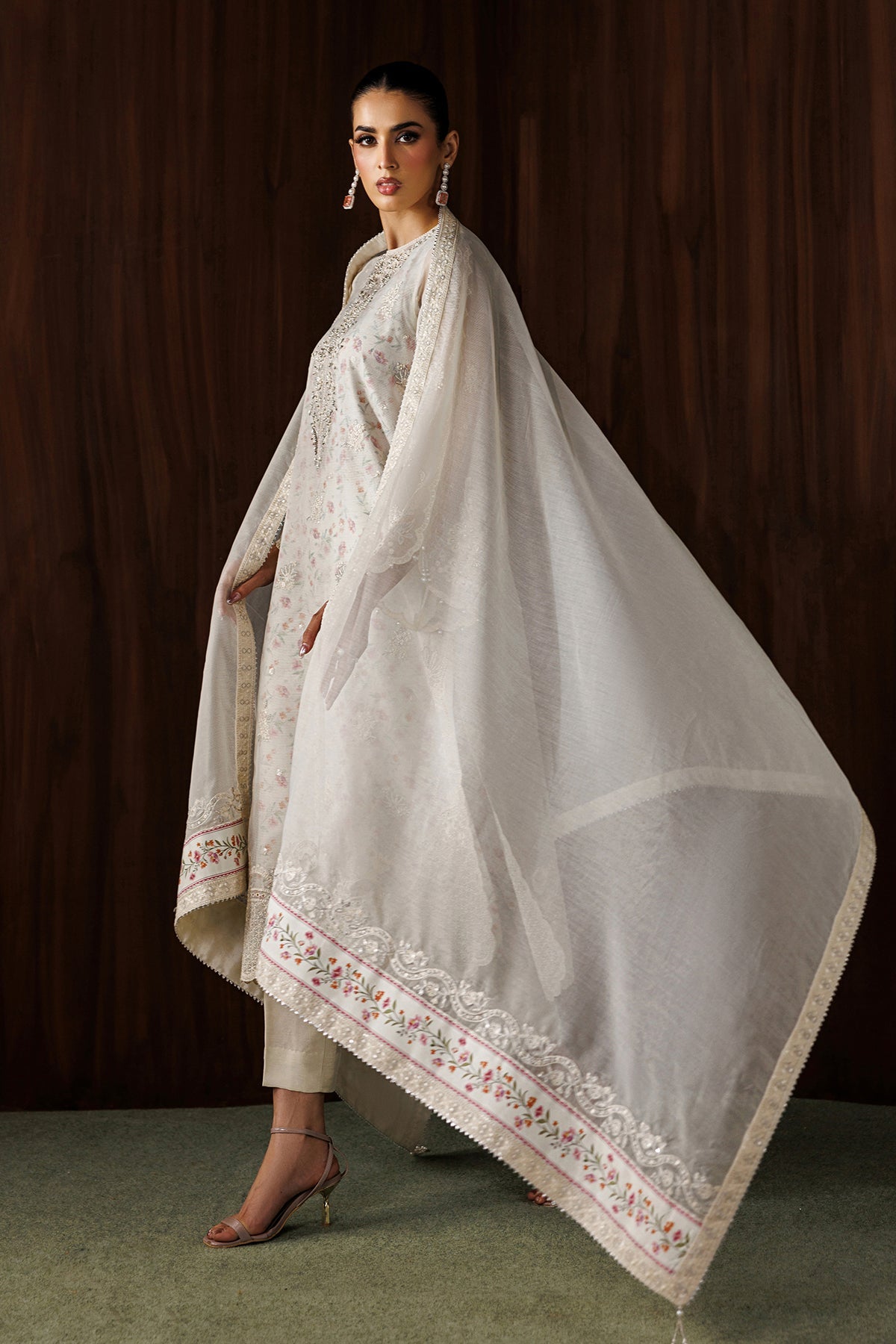 EMBROIDERED COTTON NET UF-4440