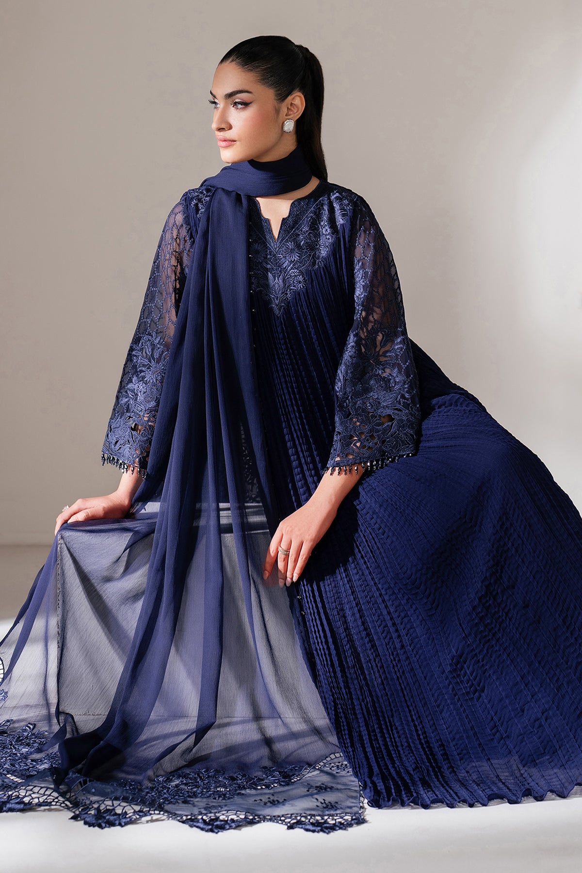 EMBROIDERED CHIFFON PR-1103