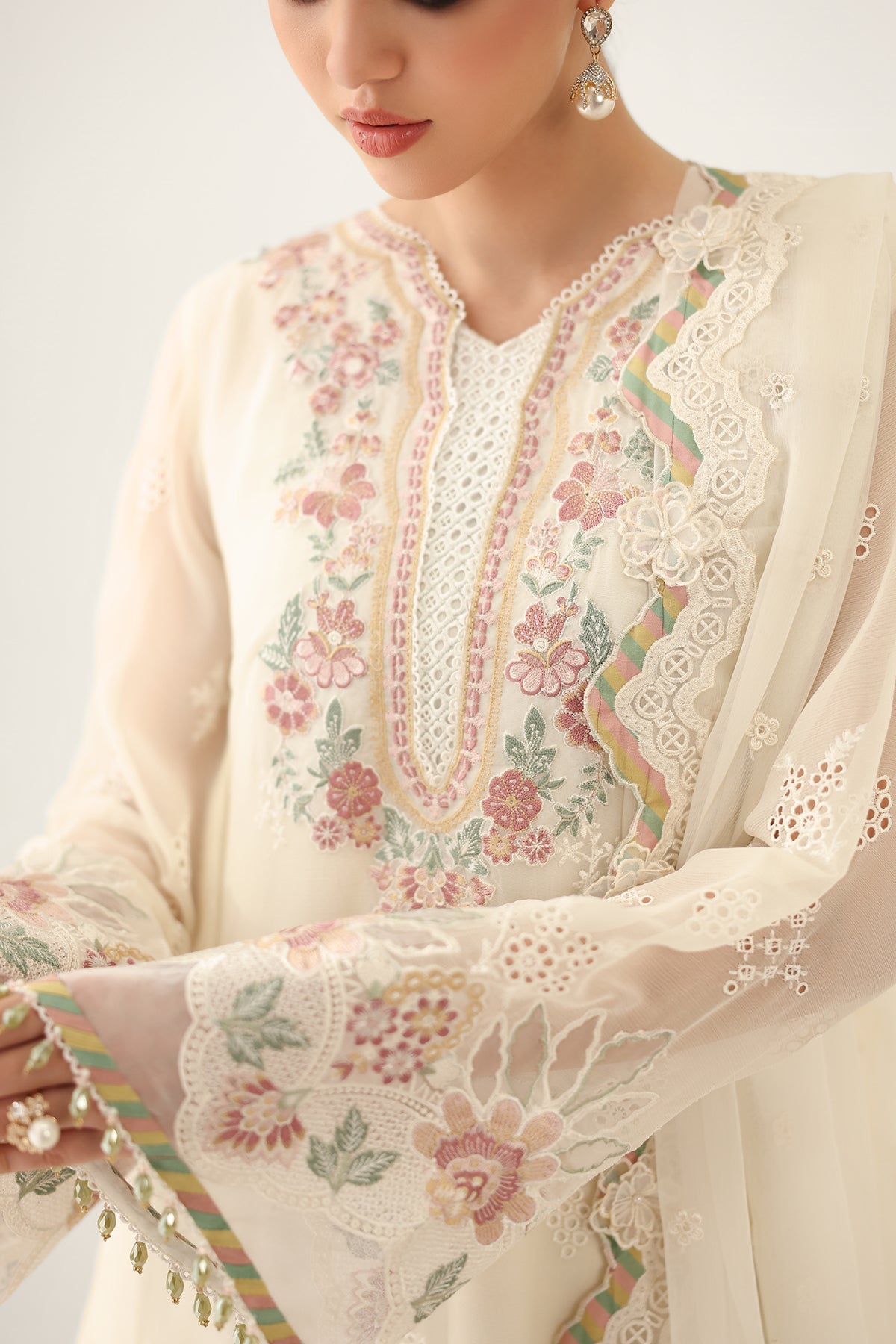 EMBROIDERED CHIFFON UF-4184