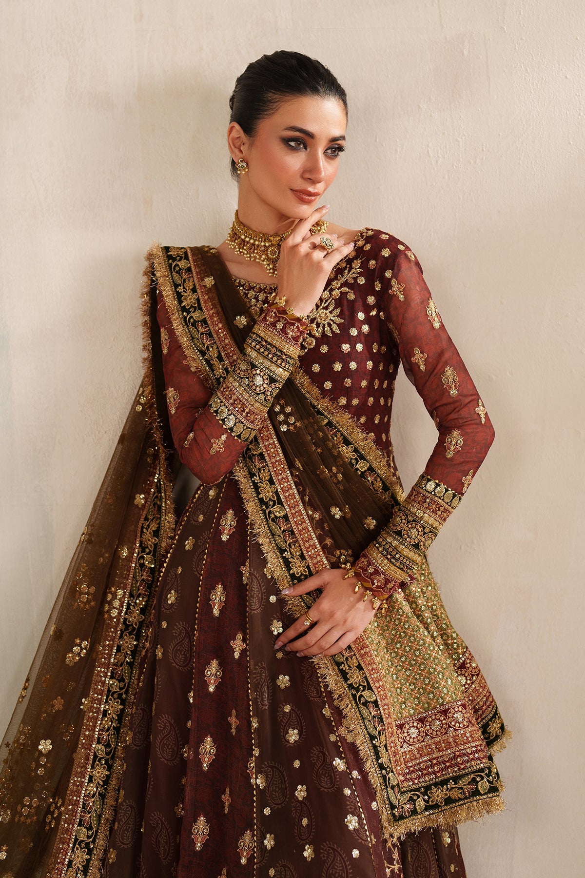 EMBROIDERED CHIFFON UF-4376