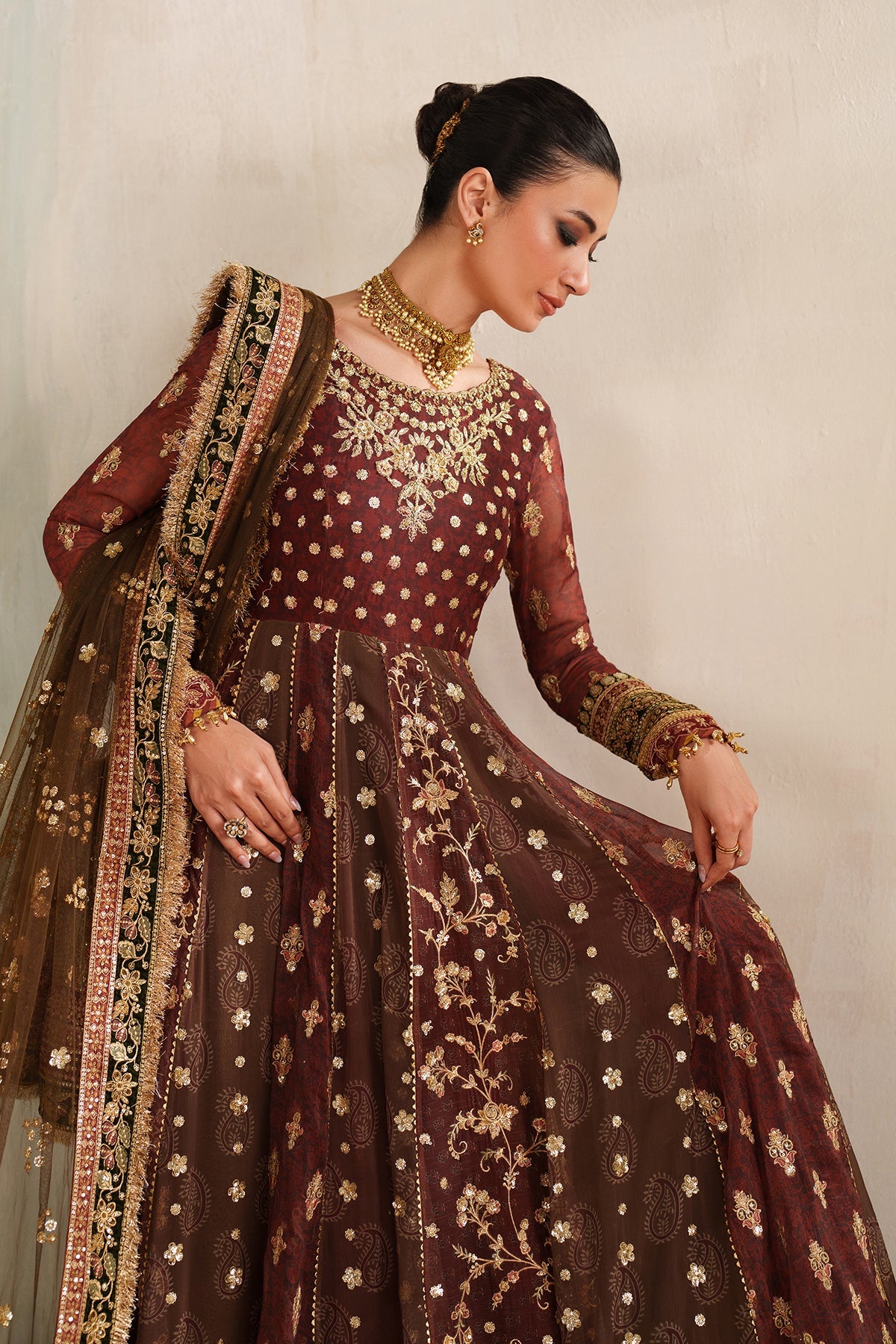 EMBROIDERED CHIFFON SF-4376