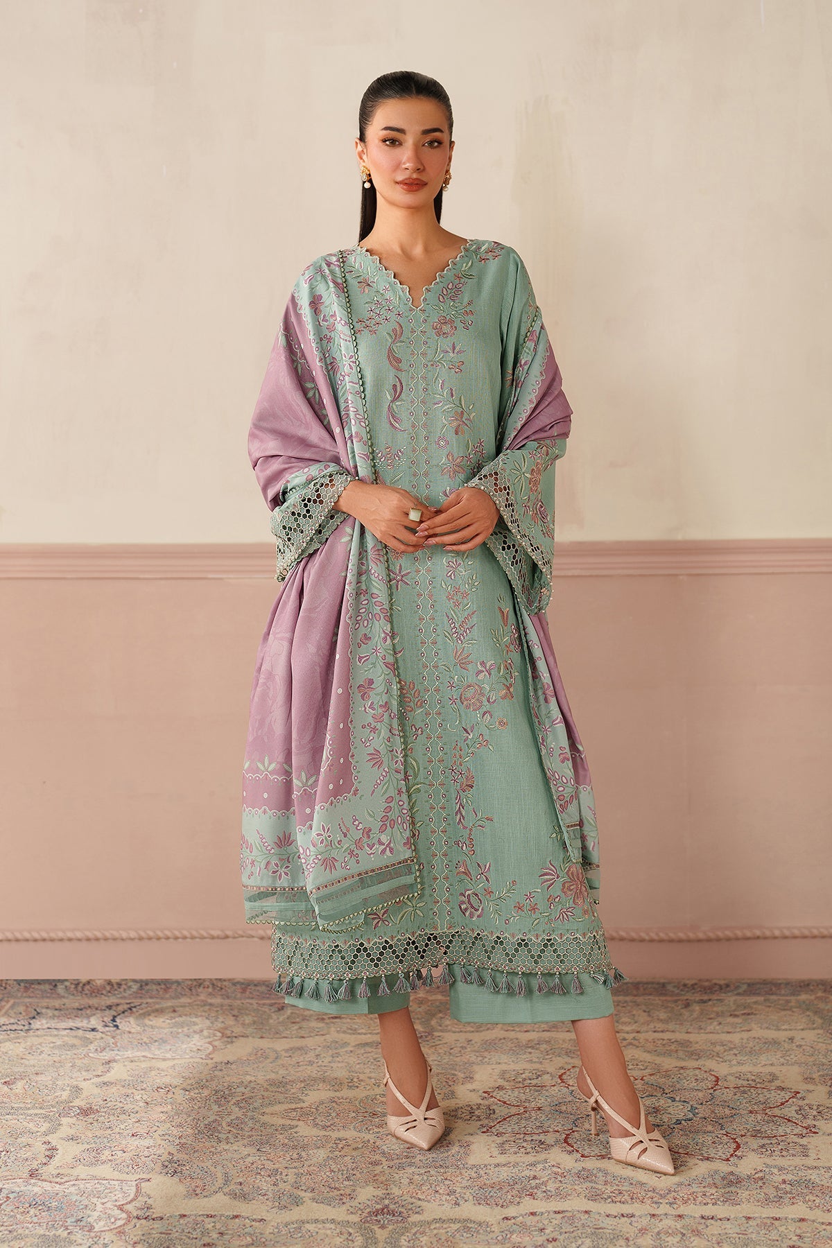 EMBROIDERED KHADDAR UF-4355
