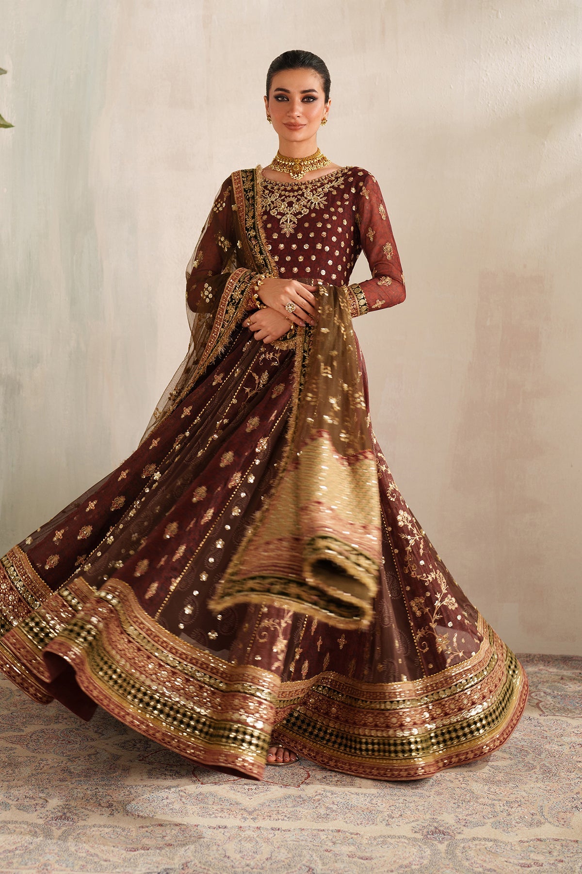 EMBROIDERED CHIFFON UF-4376