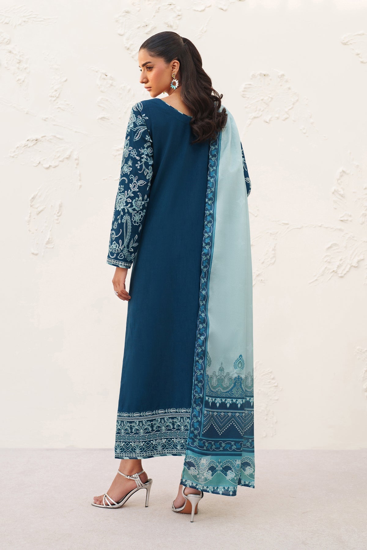 EMBROIDERED RAW SILK SF-4384