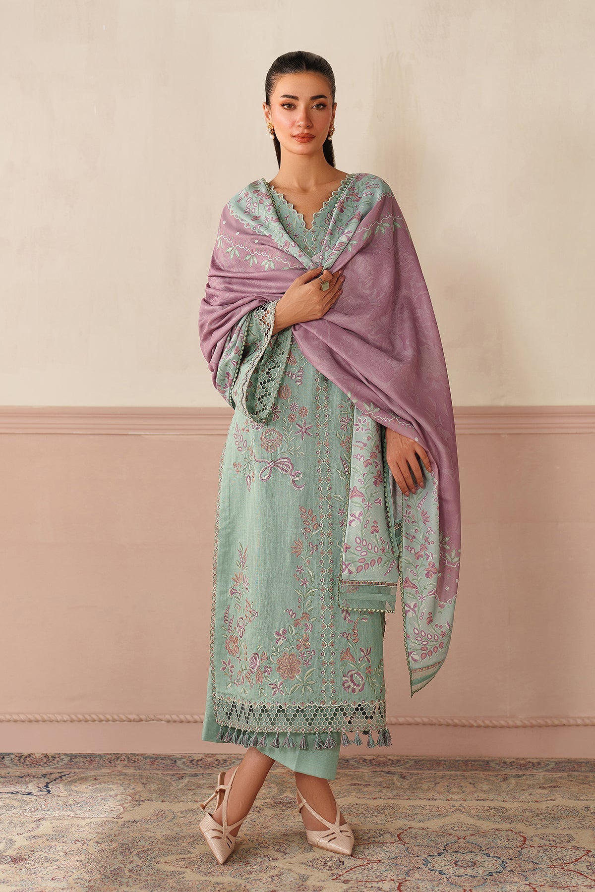 EMBROIDERED KHADDAR UF-4355