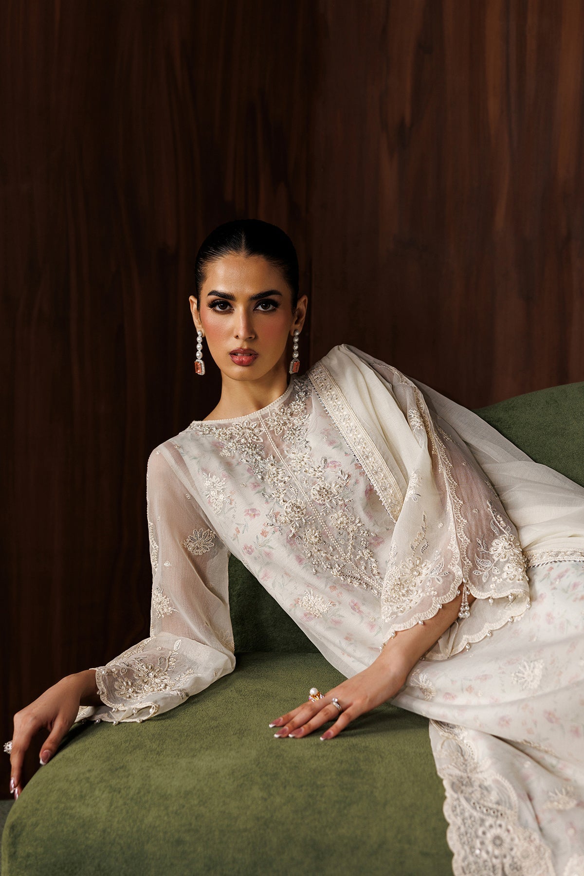 EMBROIDERED COTTON NET SF-4440