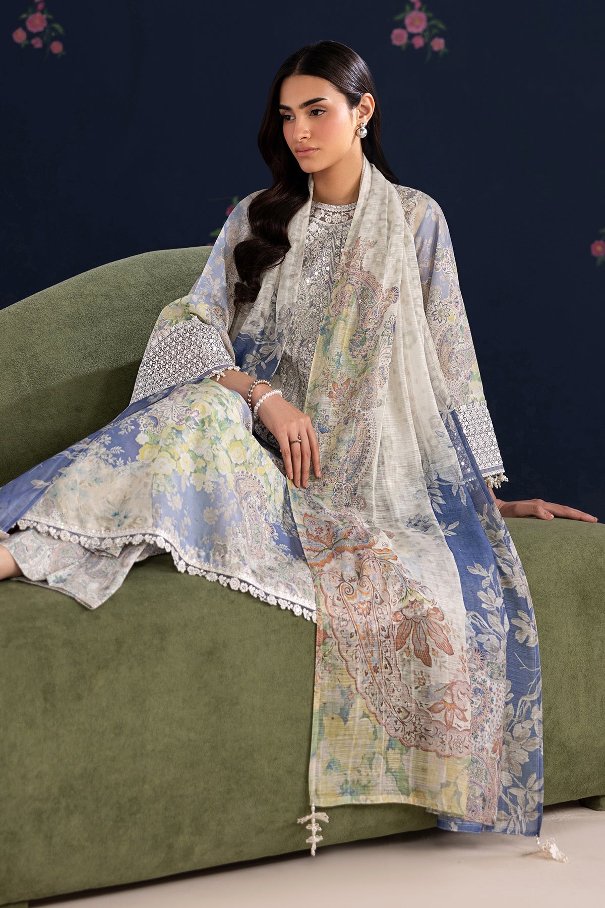 EMBROIDERED LAWN UF-4459