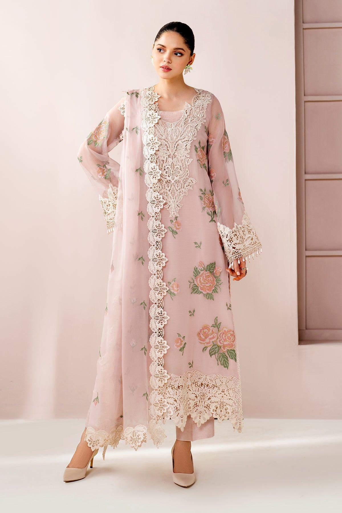 EMBROIDERED CHIFFON UF-4189