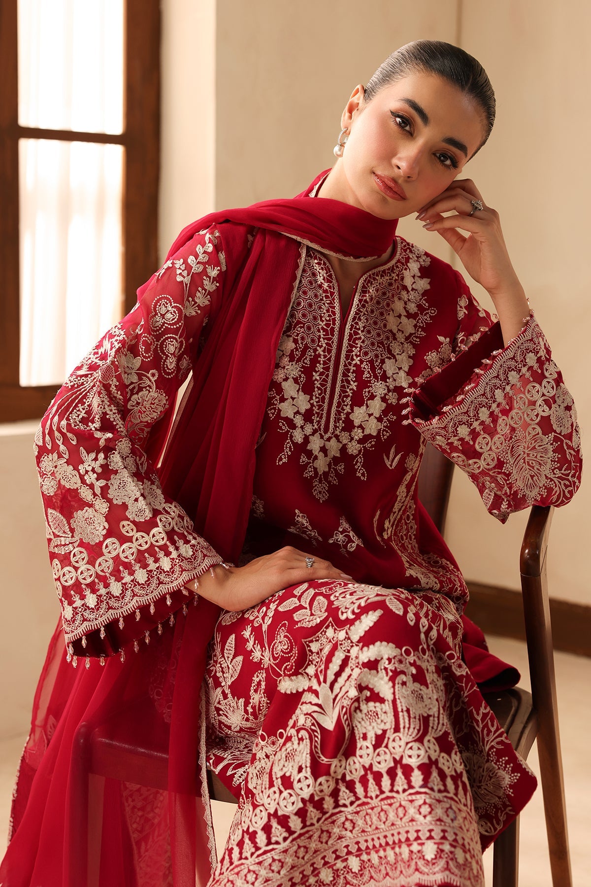 EMBROIDERED CHIFFON SF-4491