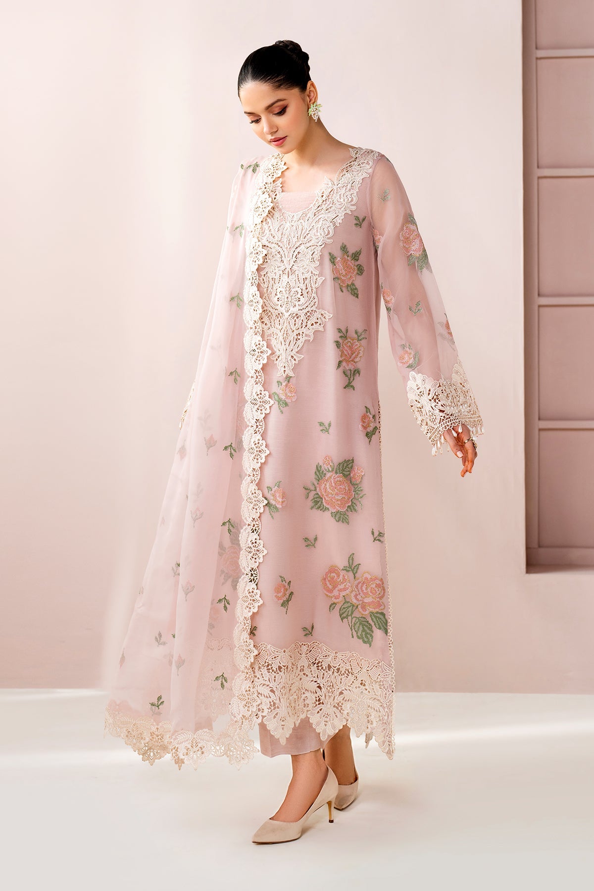 EMBROIDERED CHIFFON UF-4189