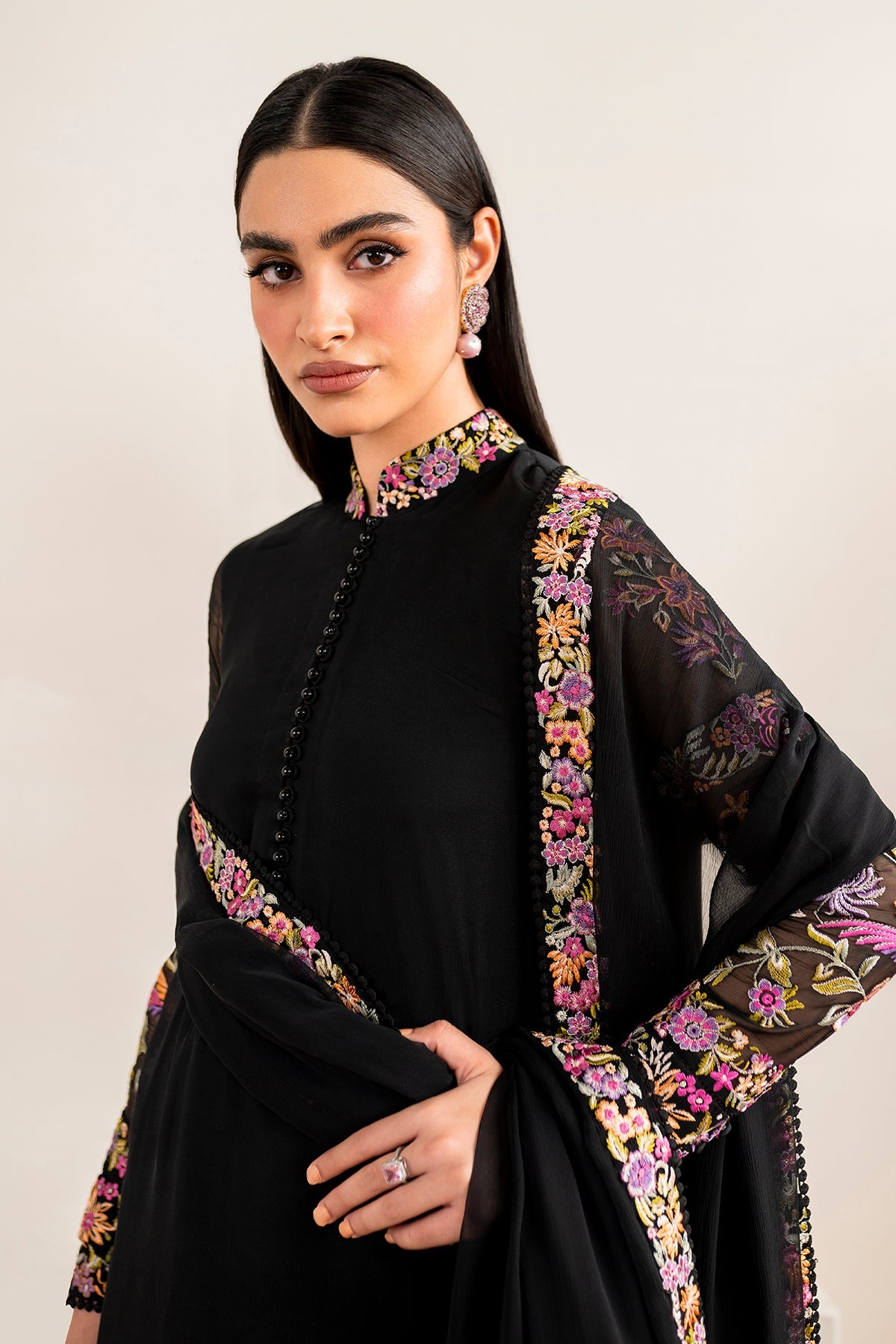 EMBROIDERED CHIFFON PR-979