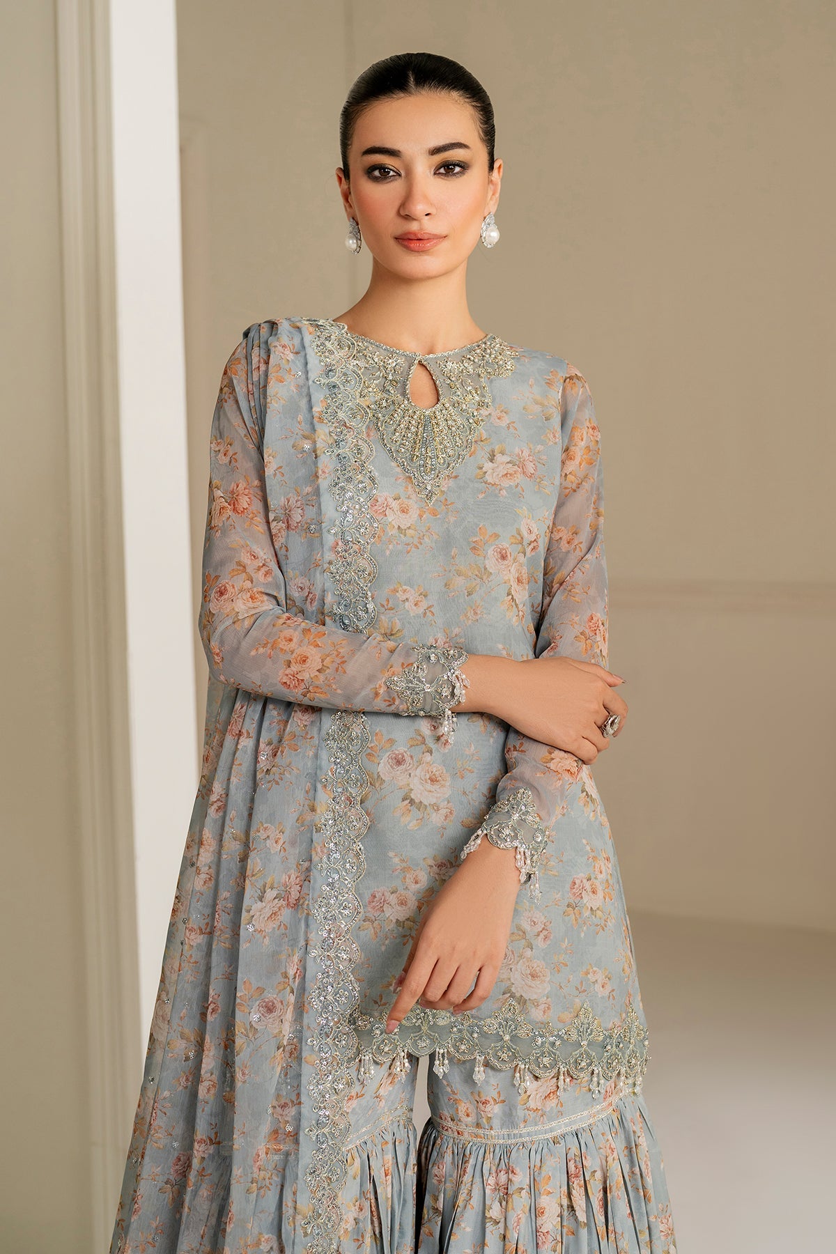 EMBROIDERED CHIFFON SF-4165